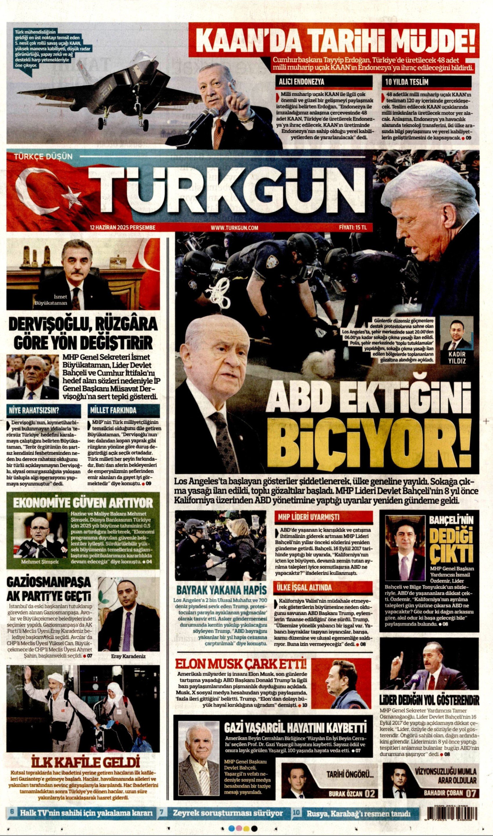 12 Haziran 2025 gazete manşetleri: Gazeteler, Gaziosmanpaşa Belediyesi'nin AKP'ye geçmesini nasıl gördü?
