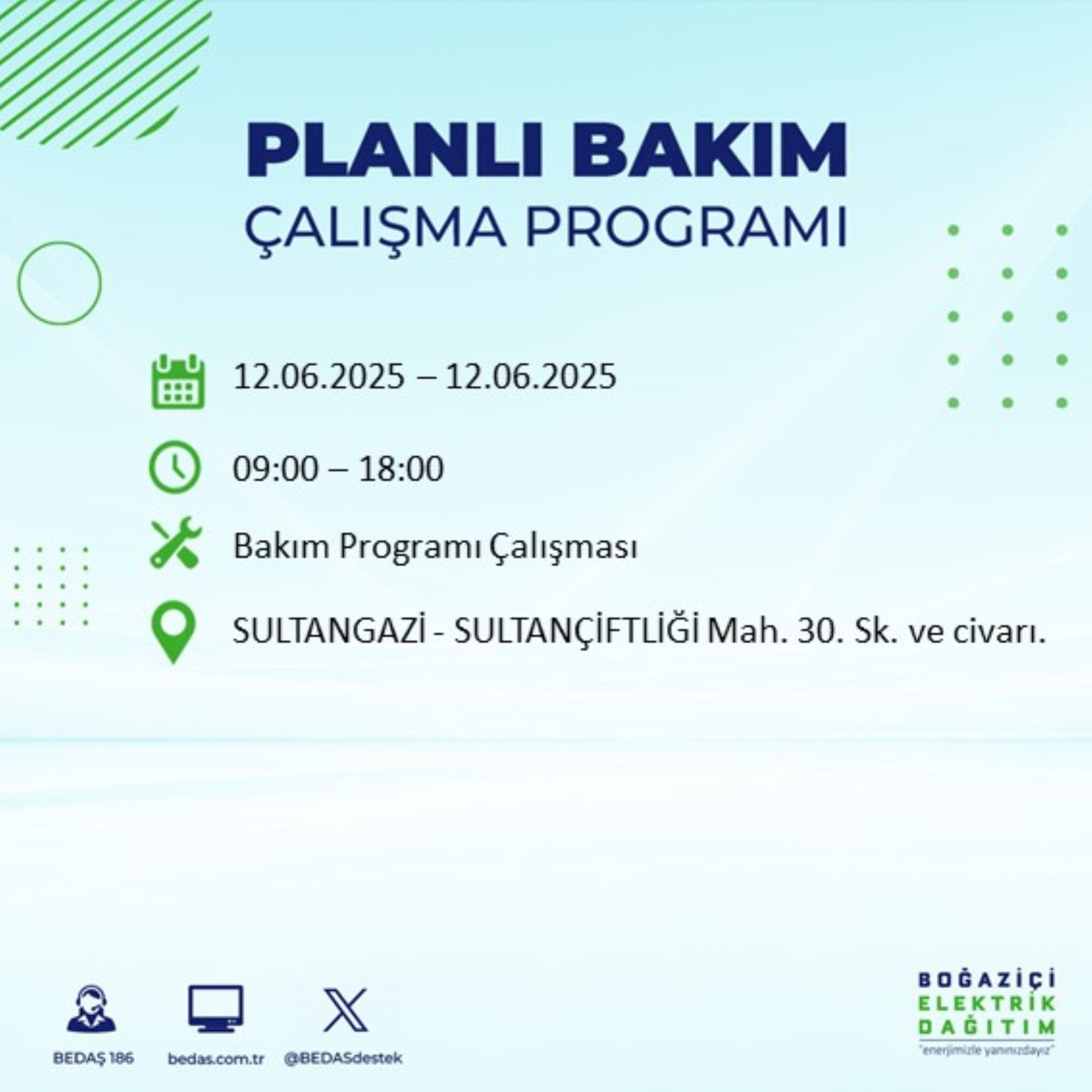 BEDAŞ paylaştı: İstanbul'da 12 Haziran Perşembe günü elektrik kesintisi yaşanacak ilçeler