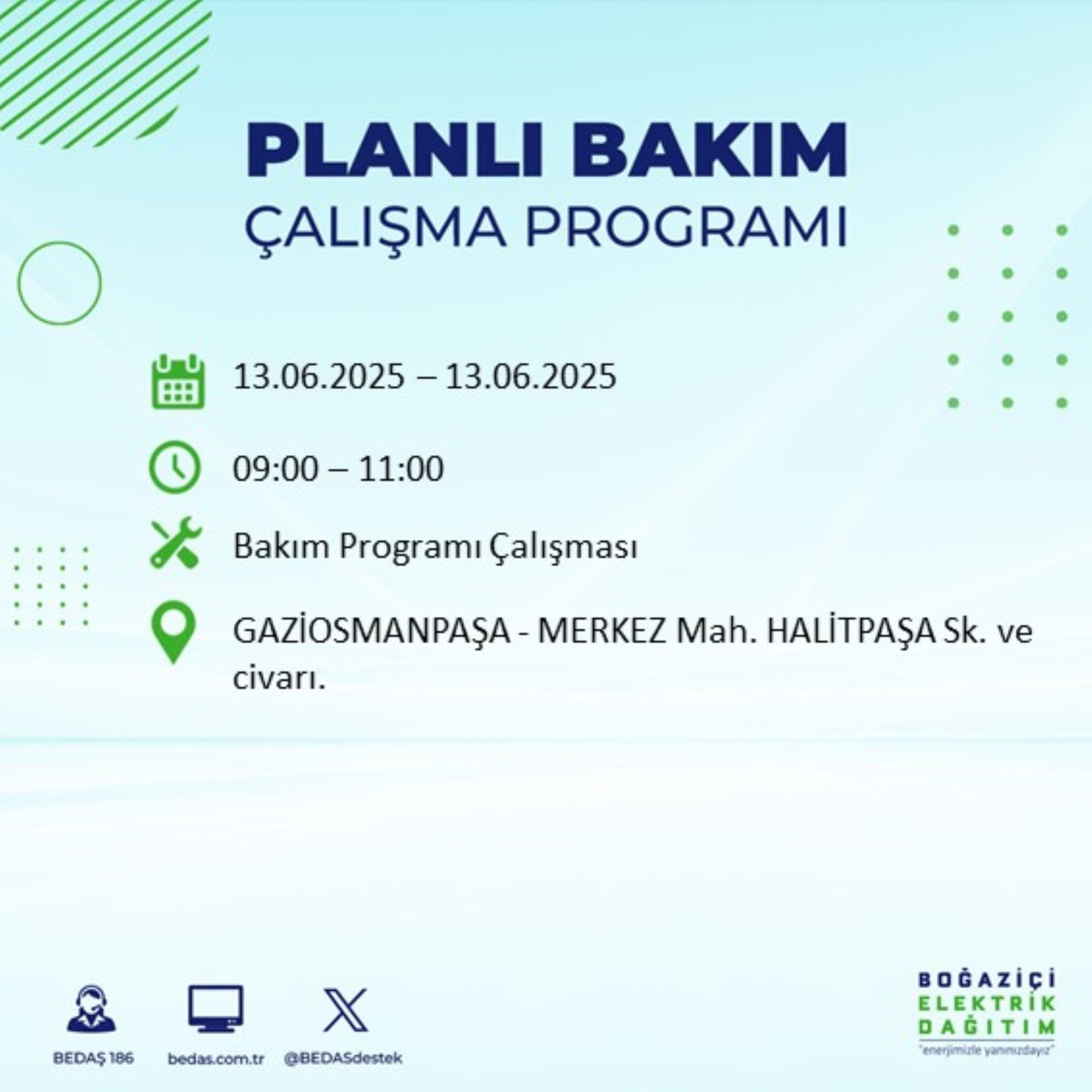 BEDAŞ paylaştı: İstanbul'da 13 Haziran Cuma günü elektrik kesintisi yaşanacak ilçeler