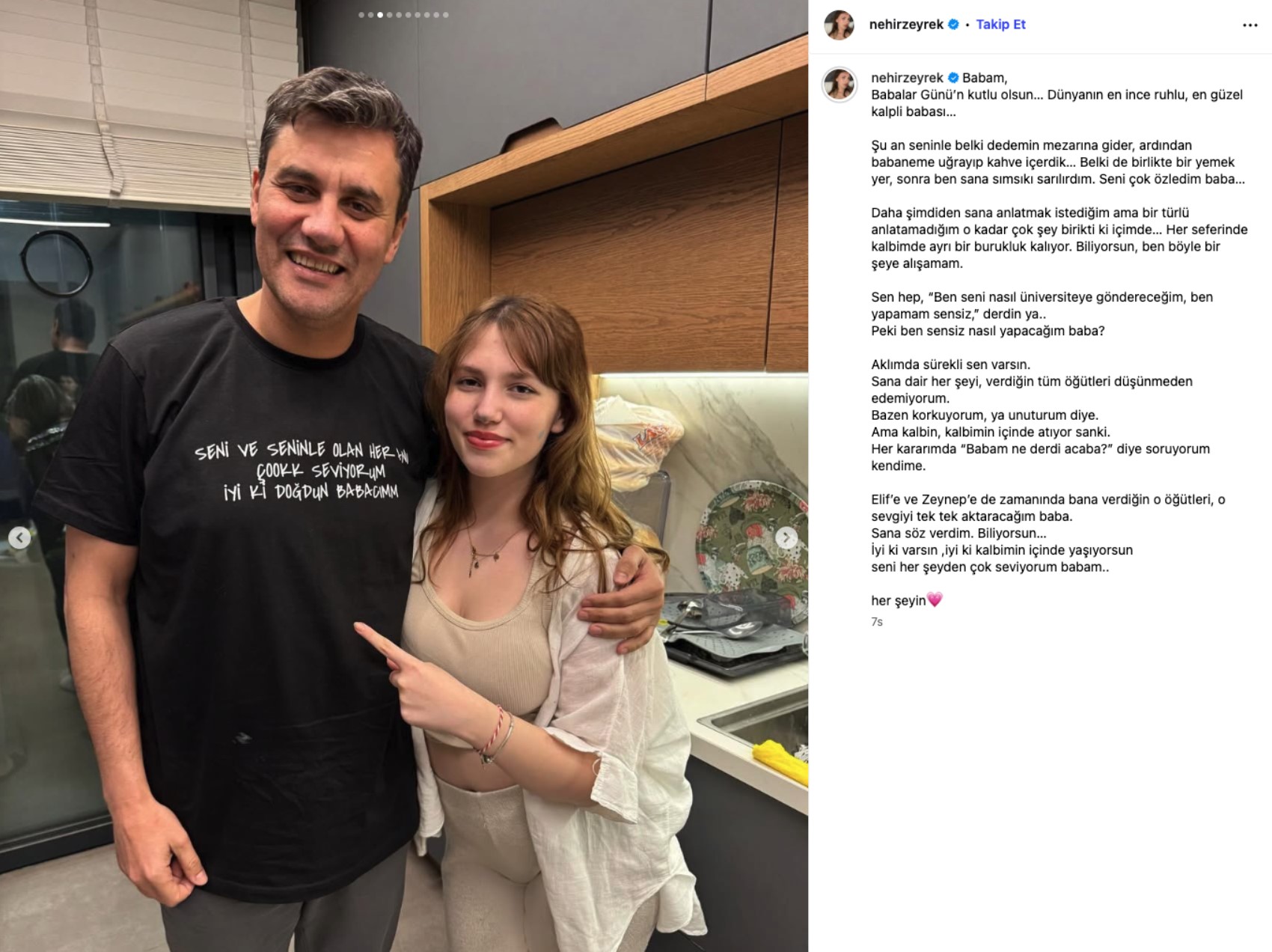 Ferdi Zeyrek'in kızı Nehir Zeyrek'ten duygu dolu Babalar Günü paylaşımı: 'Ben sensiz nasıl yapacağım baba?'