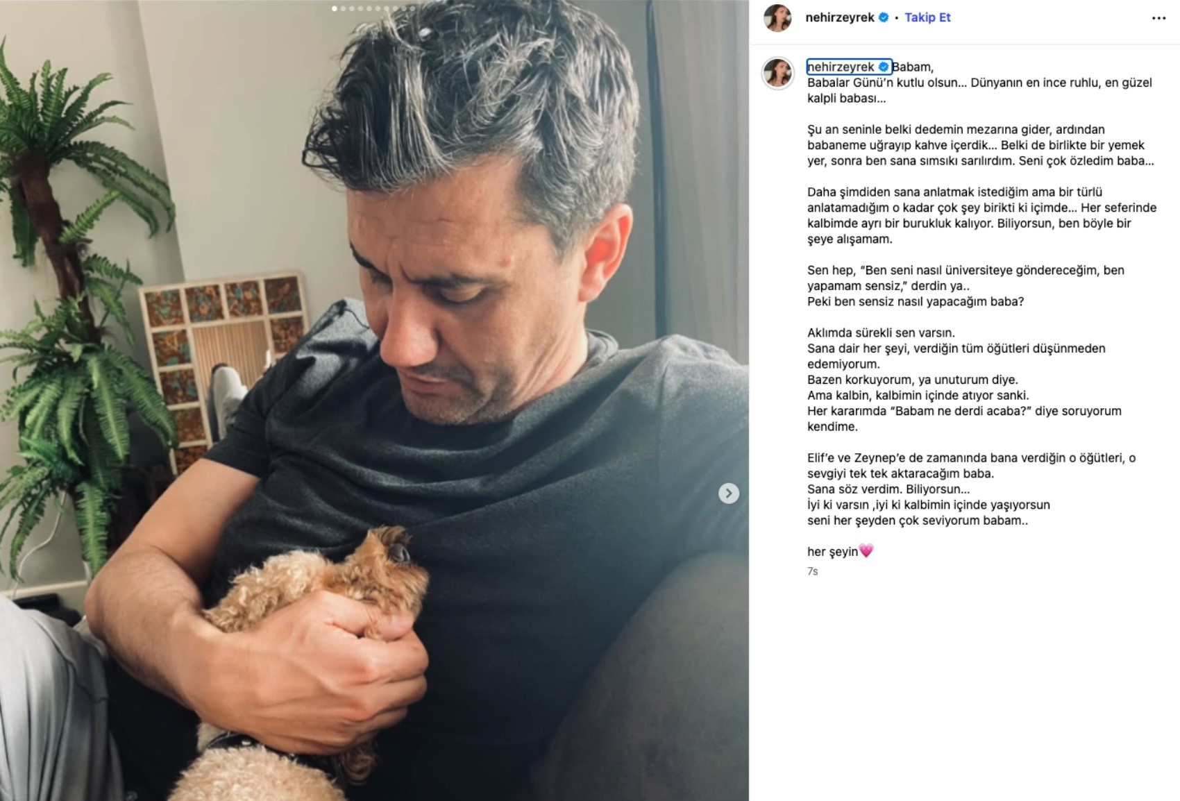 Ferdi Zeyrek'in kızı Nehir Zeyrek'ten duygu dolu Babalar Günü paylaşımı: 'Ben sensiz nasıl yapacağım baba?'