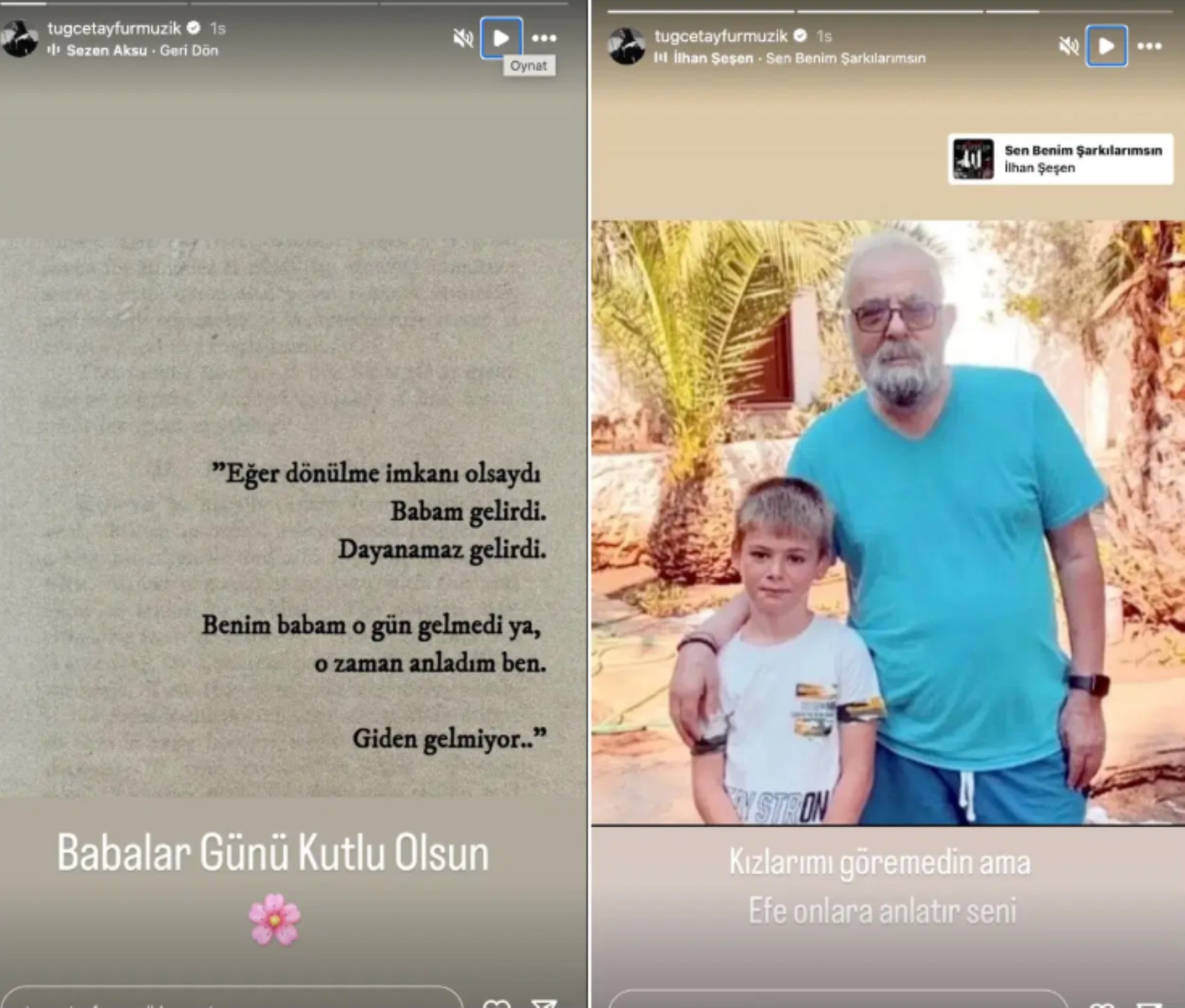 Ünlülerden babalar günü için duygusal mesajlar