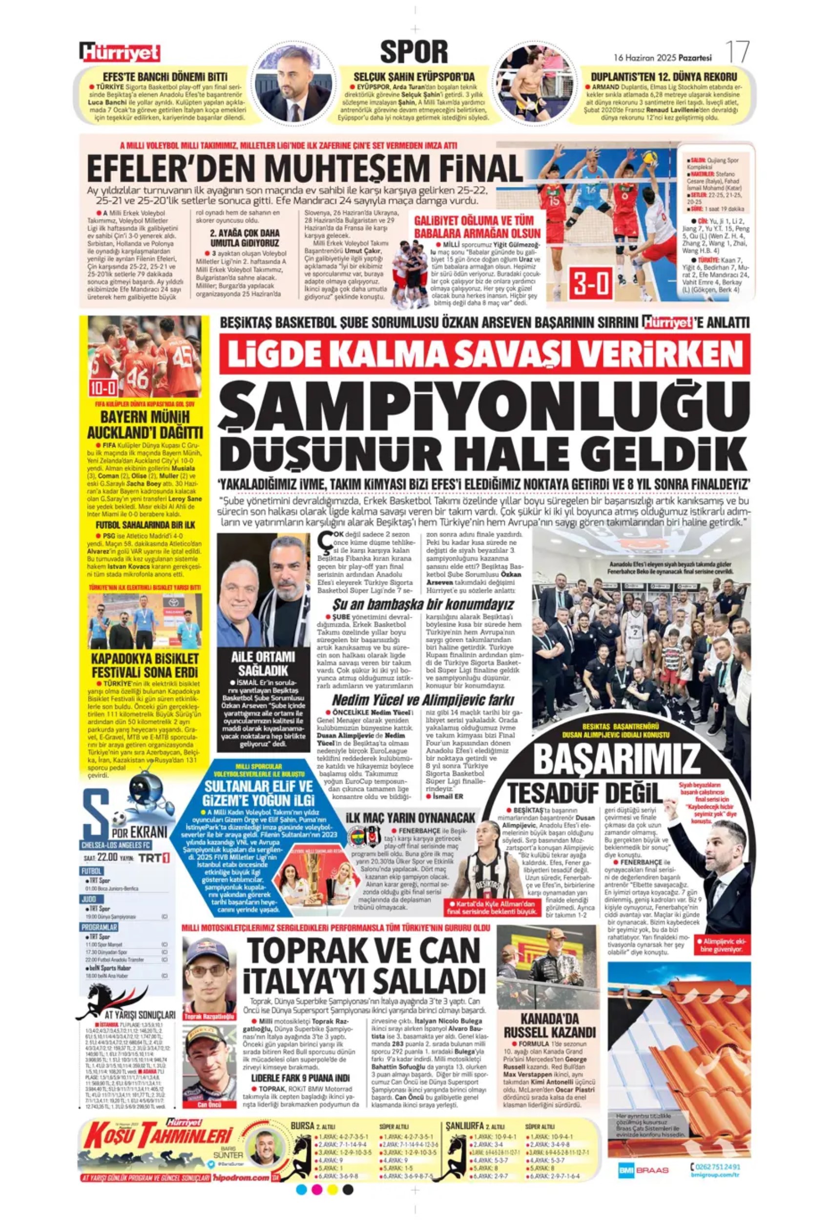 Sporda günün manşetleri: Galatasaray Osimhen'in alternatifini buldu