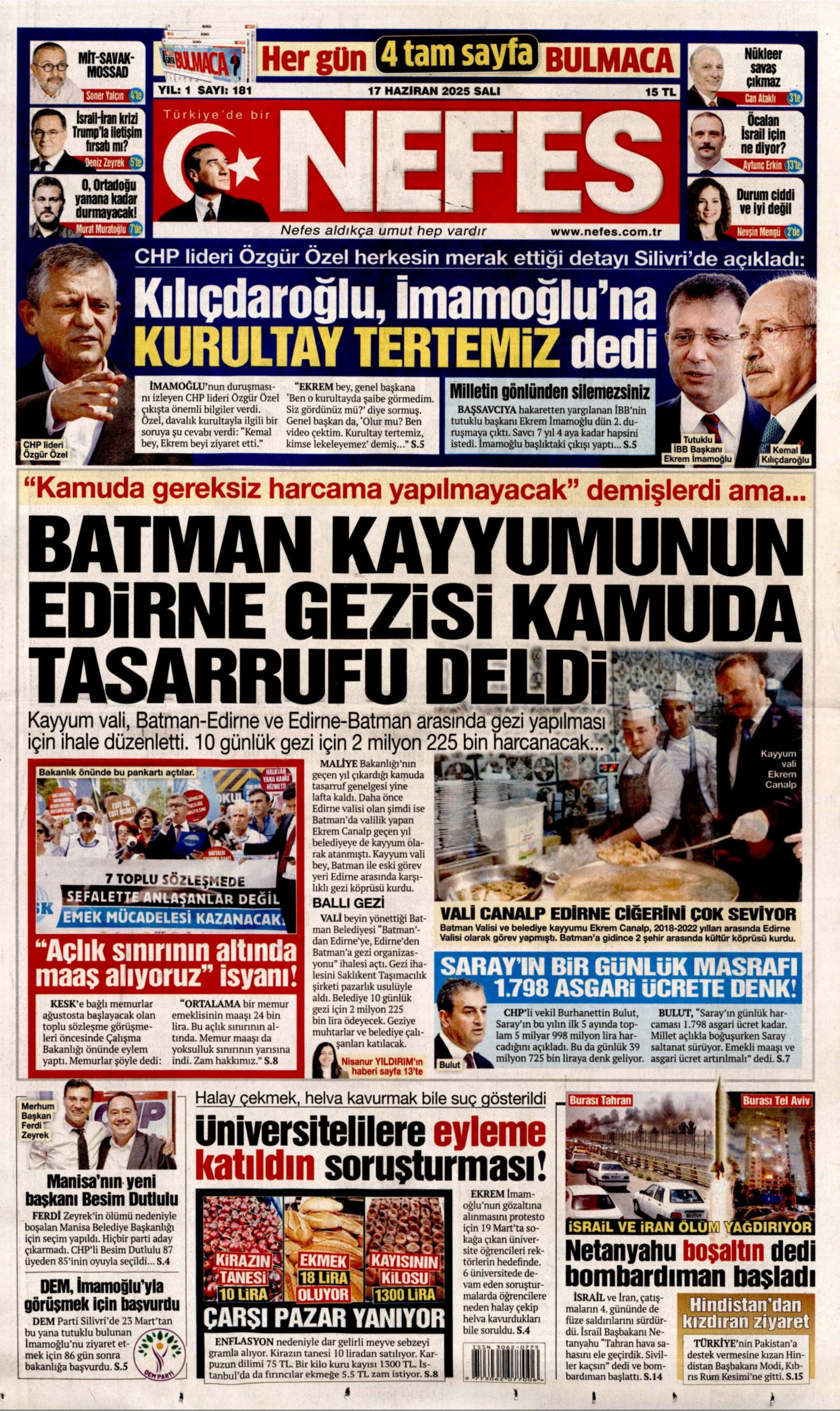 17 Haziran 2025 gazete manşetleri: Gazeteler, İmamoğlu'nun savunmasını nasıl gördü?