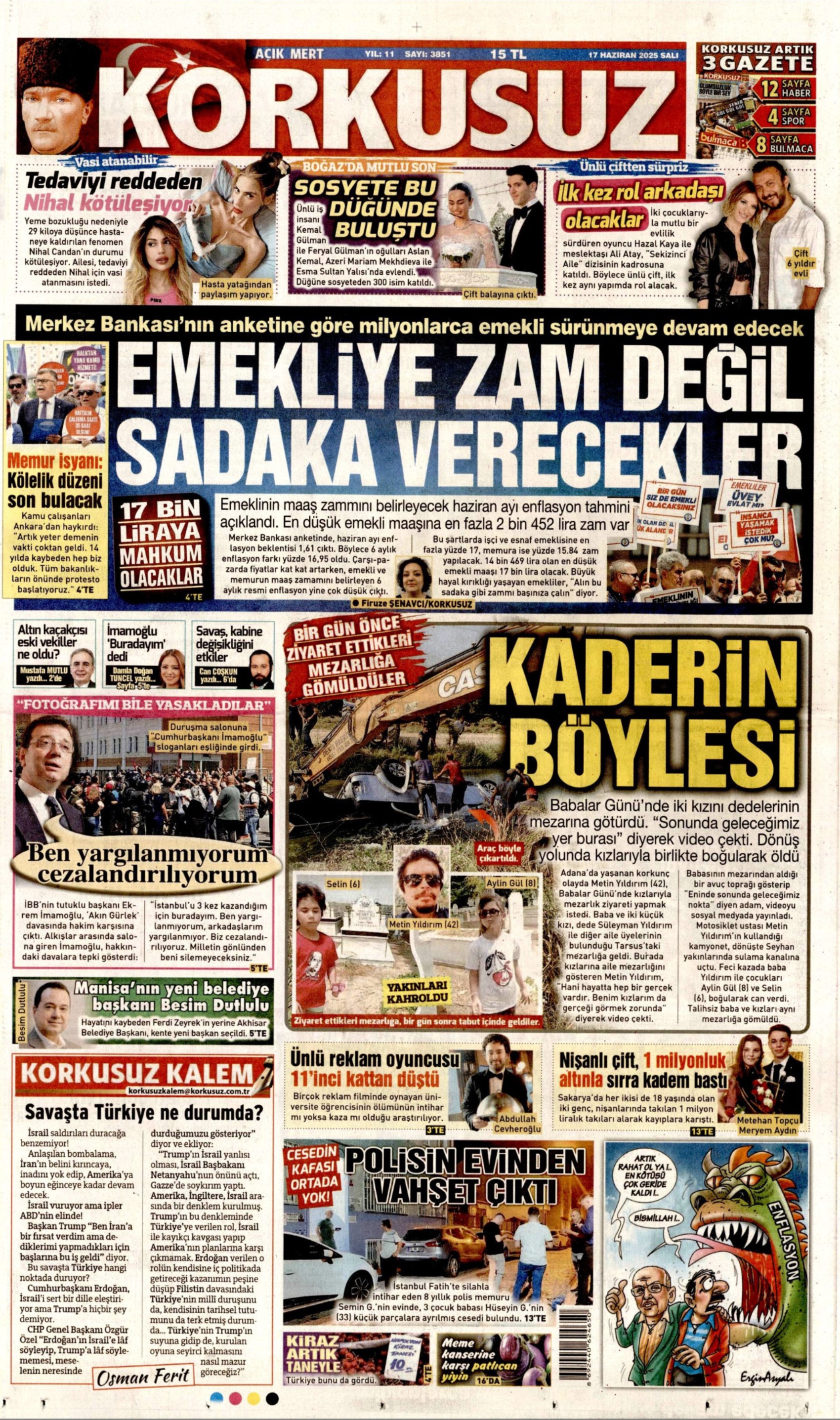 17 Haziran 2025 gazete manşetleri: Gazeteler, İmamoğlu'nun savunmasını nasıl gördü?