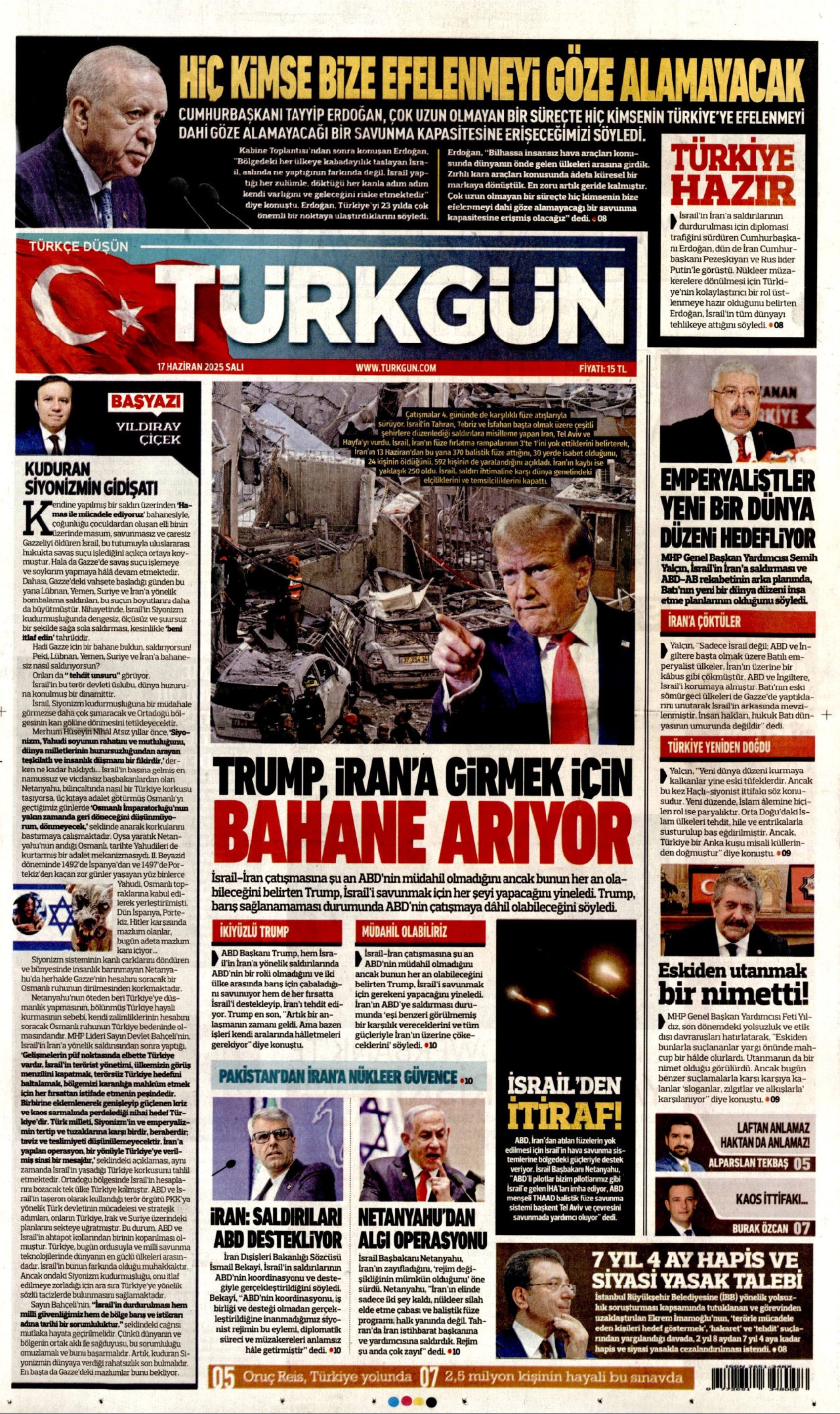 17 Haziran 2025 gazete manşetleri: Gazeteler, İmamoğlu'nun savunmasını nasıl gördü?