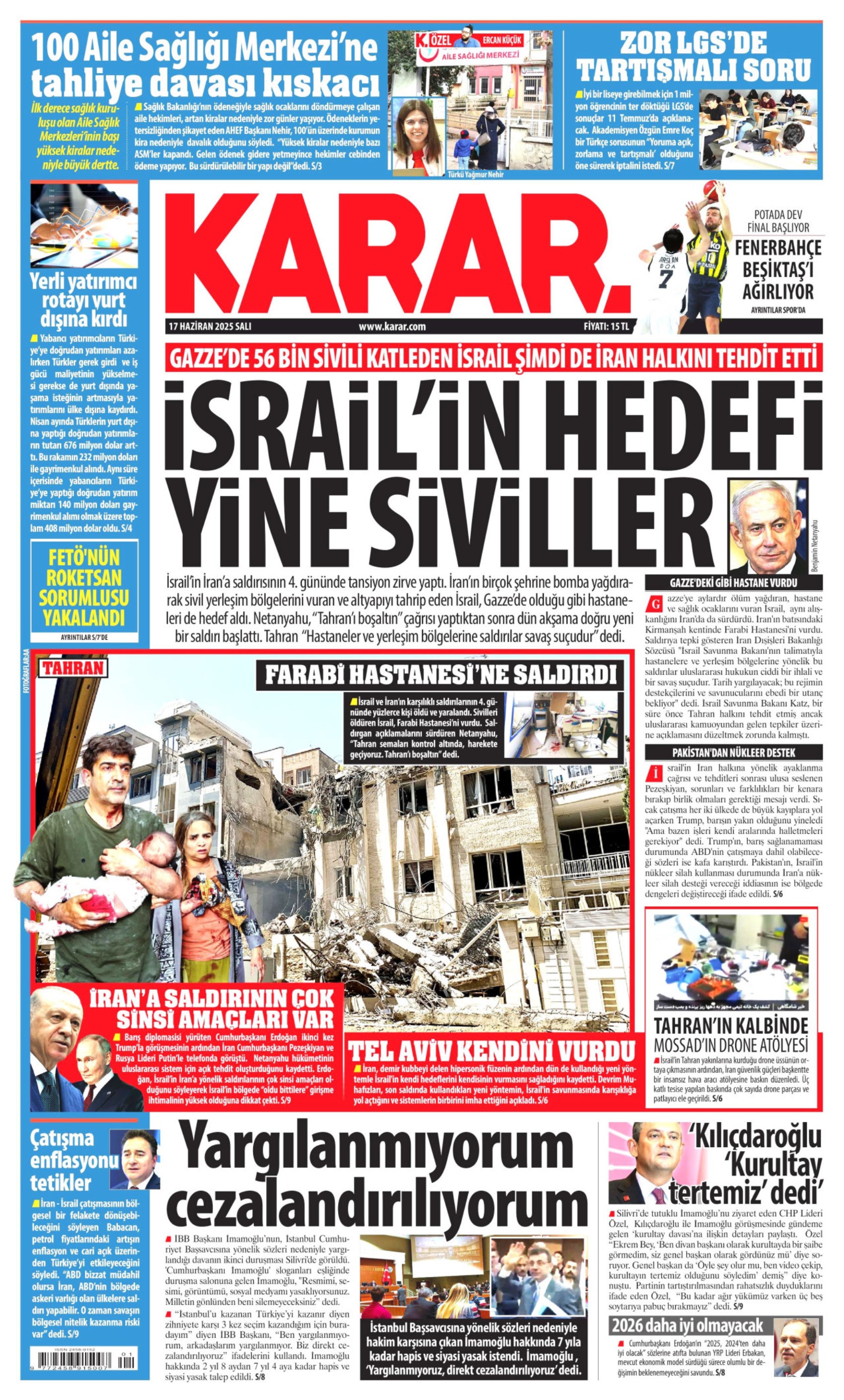 17 Haziran 2025 gazete manşetleri: Gazeteler, İmamoğlu'nun savunmasını nasıl gördü?