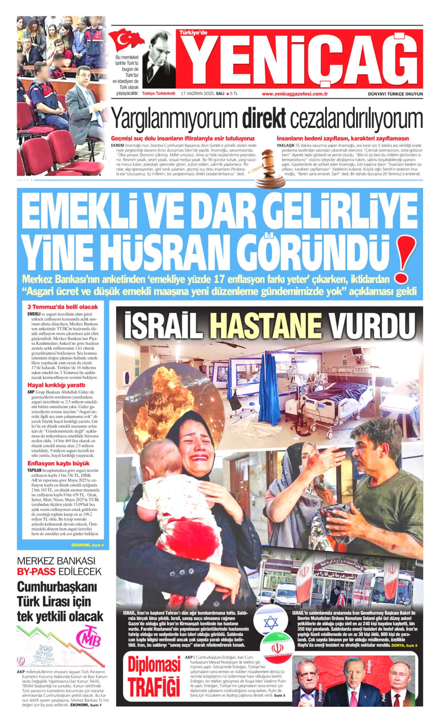 17 Haziran 2025 gazete manşetleri: Gazeteler, İmamoğlu'nun savunmasını nasıl gördü?