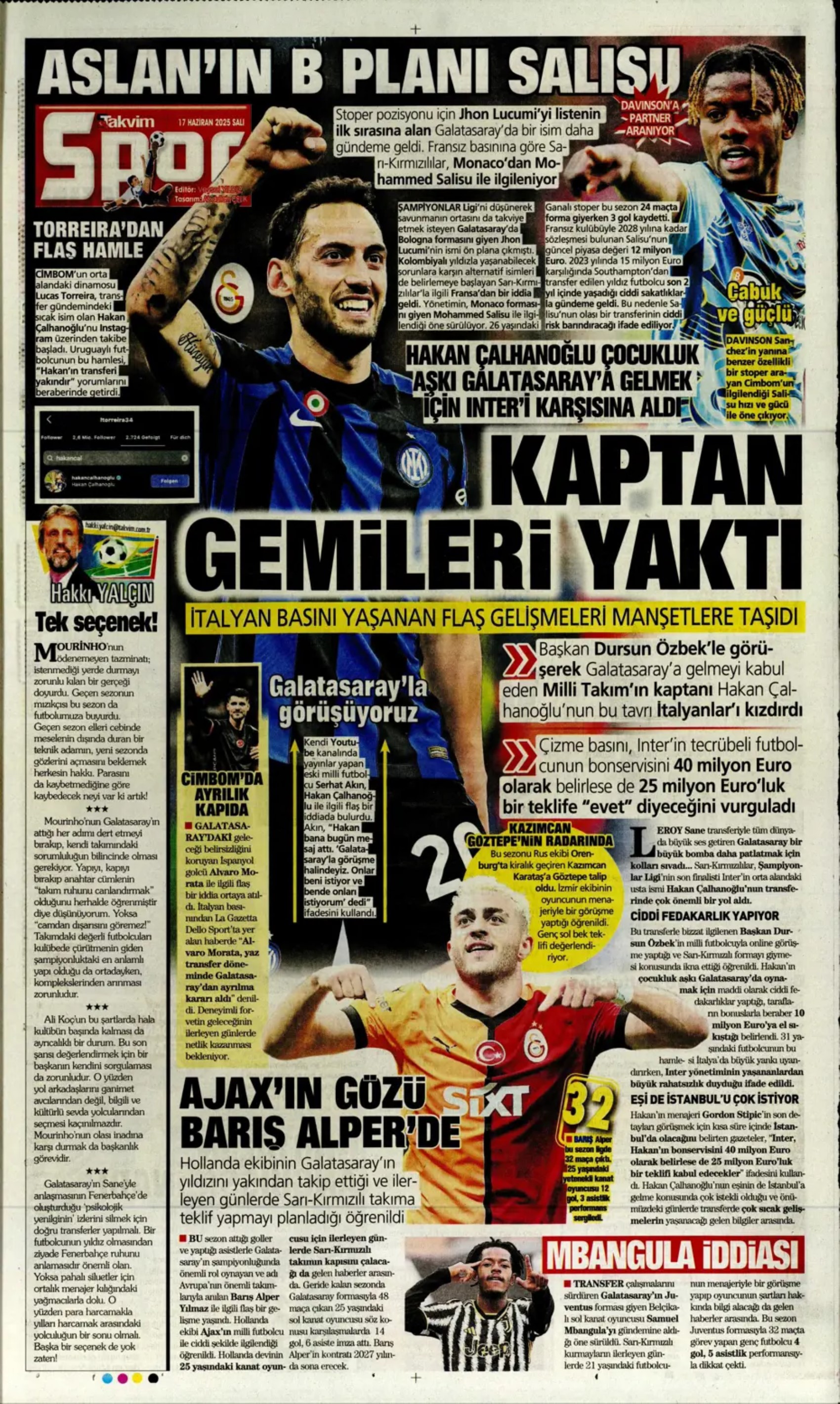 Sporda günün manşetleri: Kaptan gemileri yaktı, Galatasaray'ı istiyor!