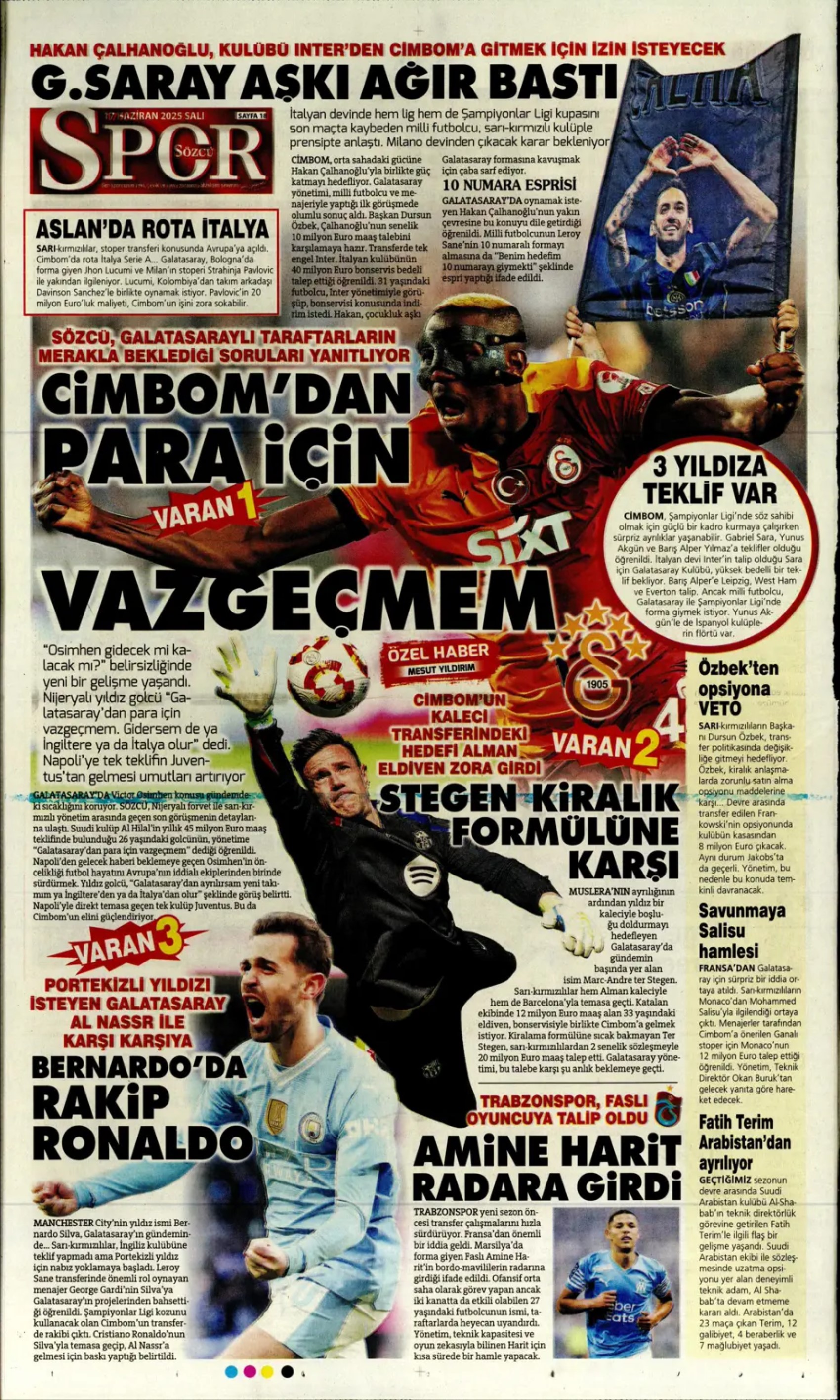 Sporda günün manşetleri: Kaptan gemileri yaktı, Galatasaray'ı istiyor!