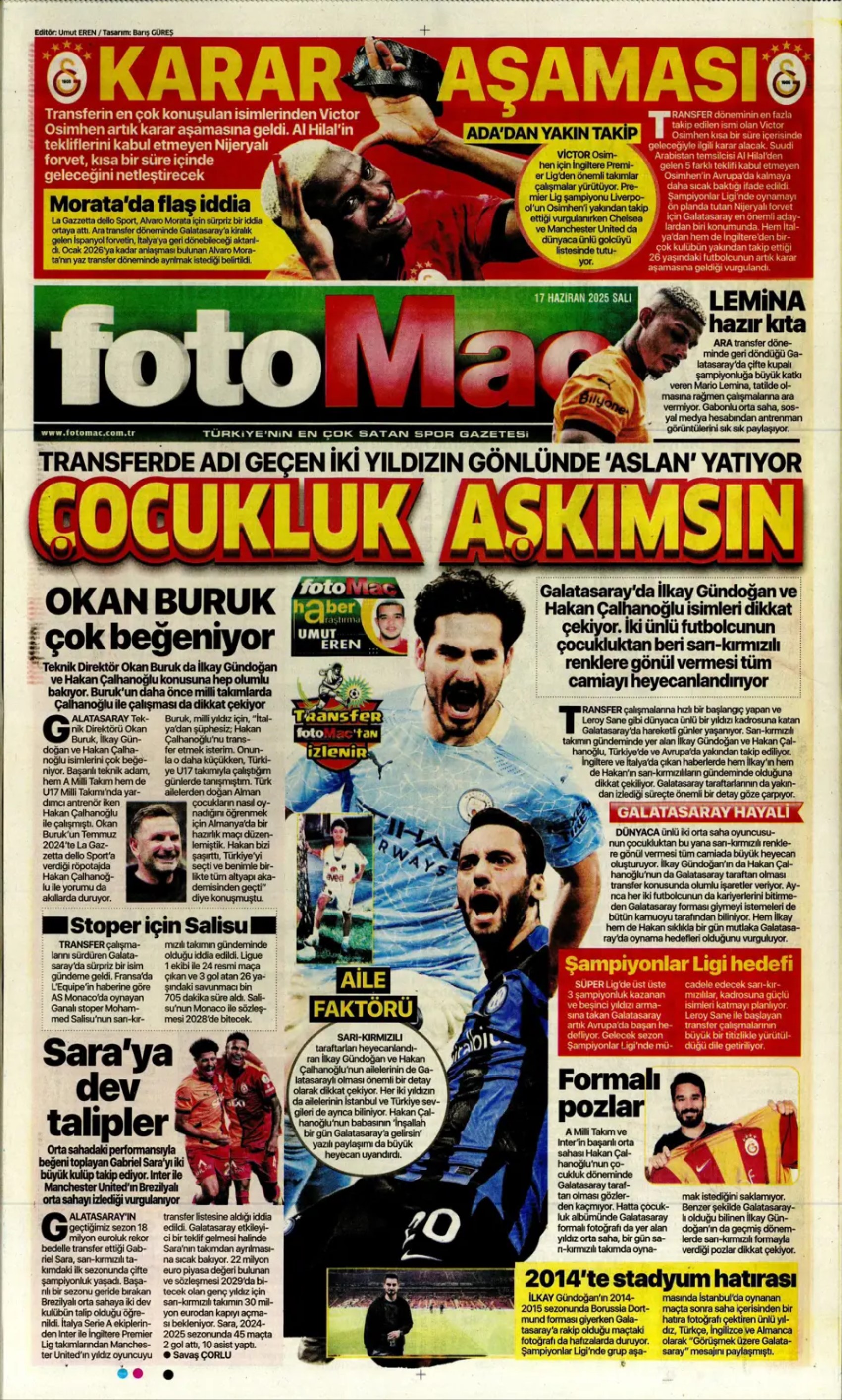 Sporda günün manşetleri: Kaptan gemileri yaktı, Galatasaray'ı istiyor!