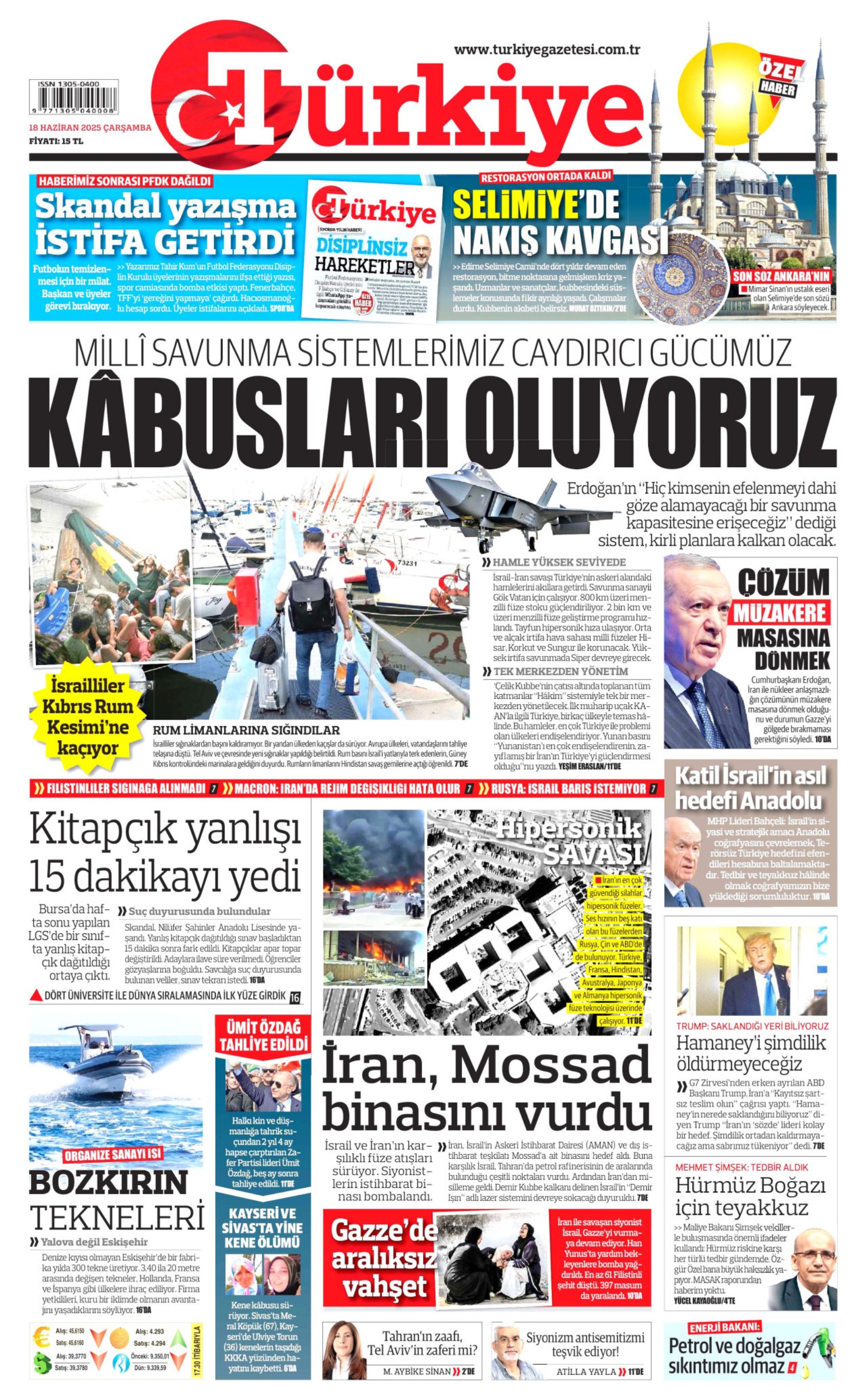 18 Haziran 2025 gazete manşetleri: Gazeteler, Ümit Özdağ'ın tahliyesini nasıl gördü?