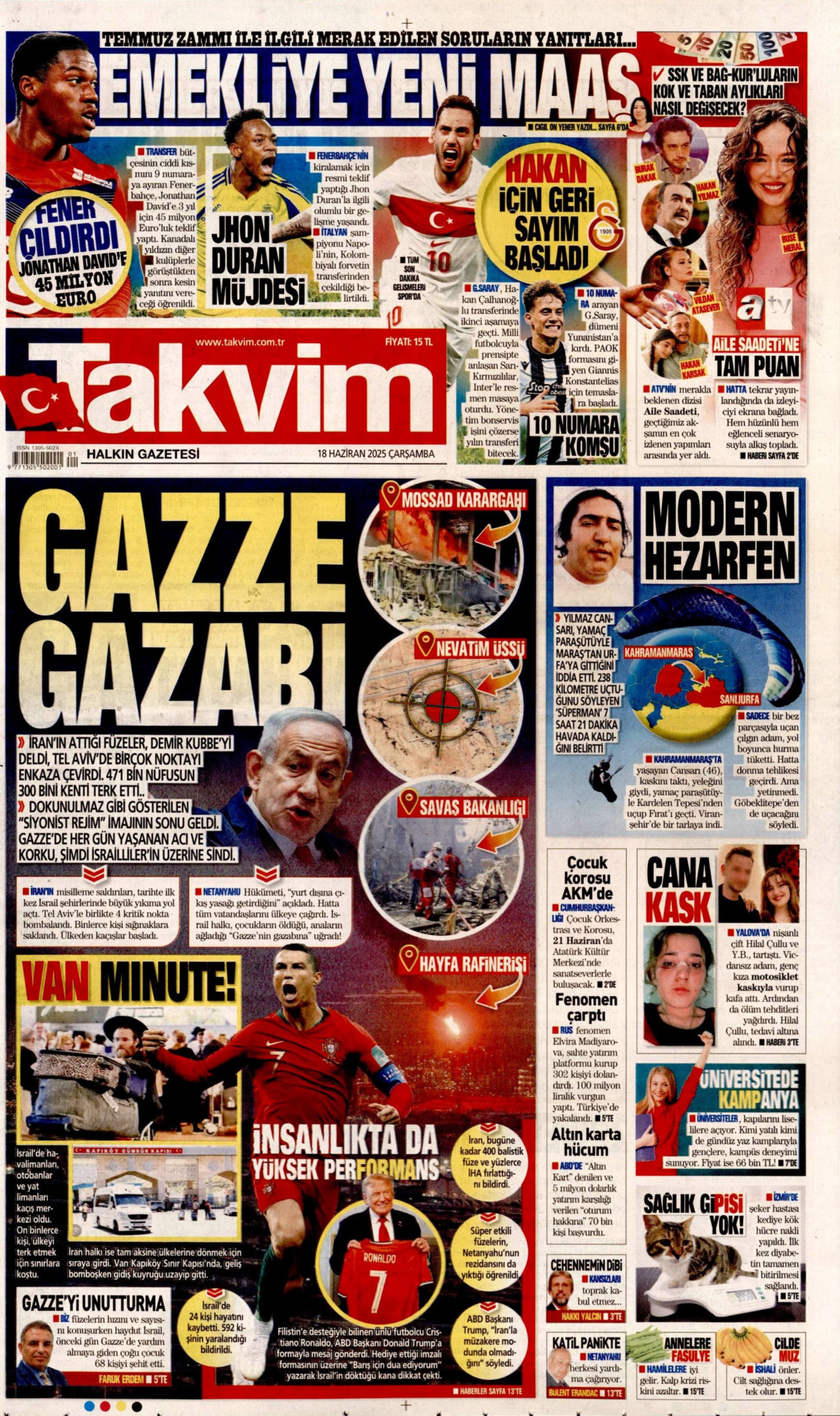18 Haziran 2025 gazete manşetleri: Gazeteler, Ümit Özdağ'ın tahliyesini nasıl gördü?