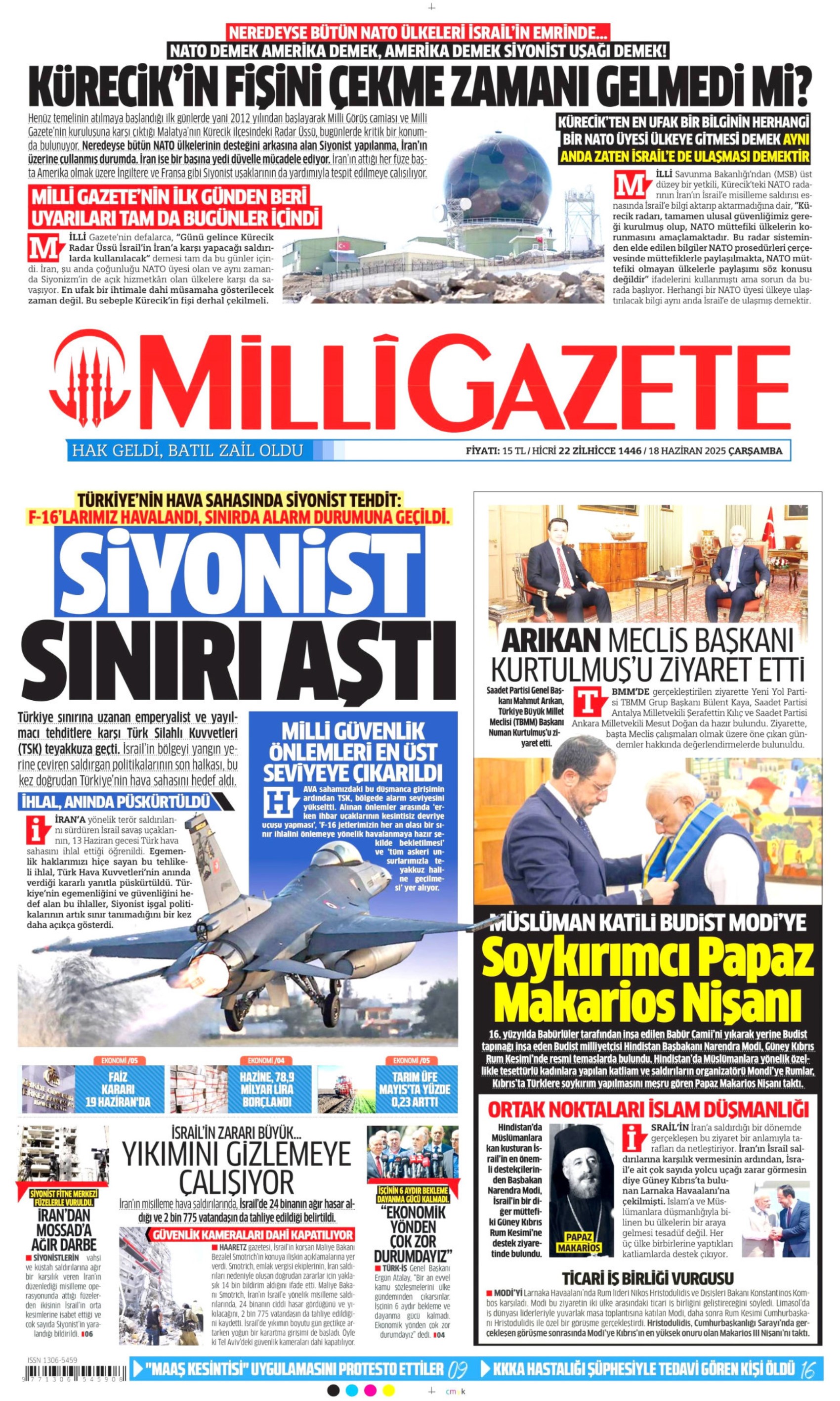18 Haziran 2025 gazete manşetleri: Gazeteler, Ümit Özdağ'ın tahliyesini nasıl gördü?