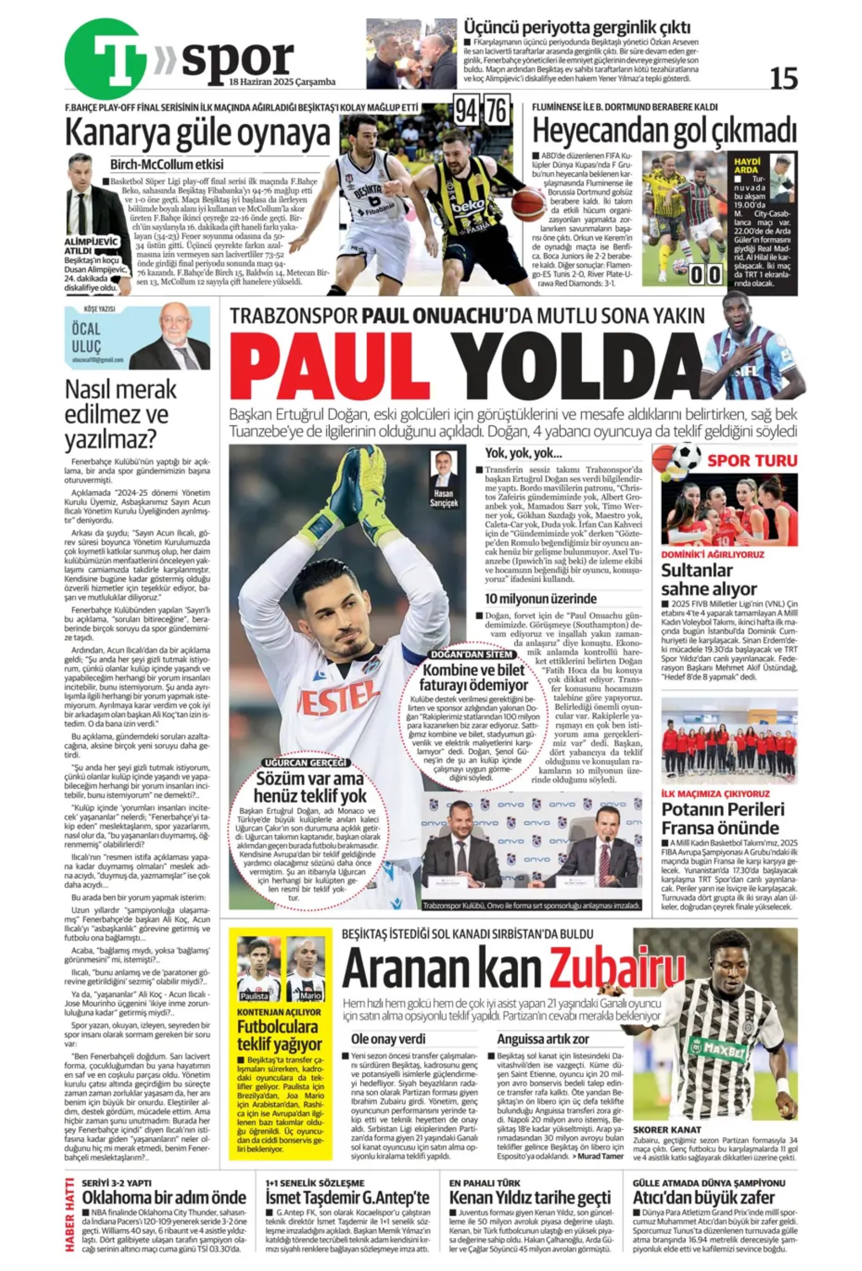 Sporda günün manşetleri... Transferde büyük derbi, Osimhen imzayı atıyor: O isimler istifalarını verdi