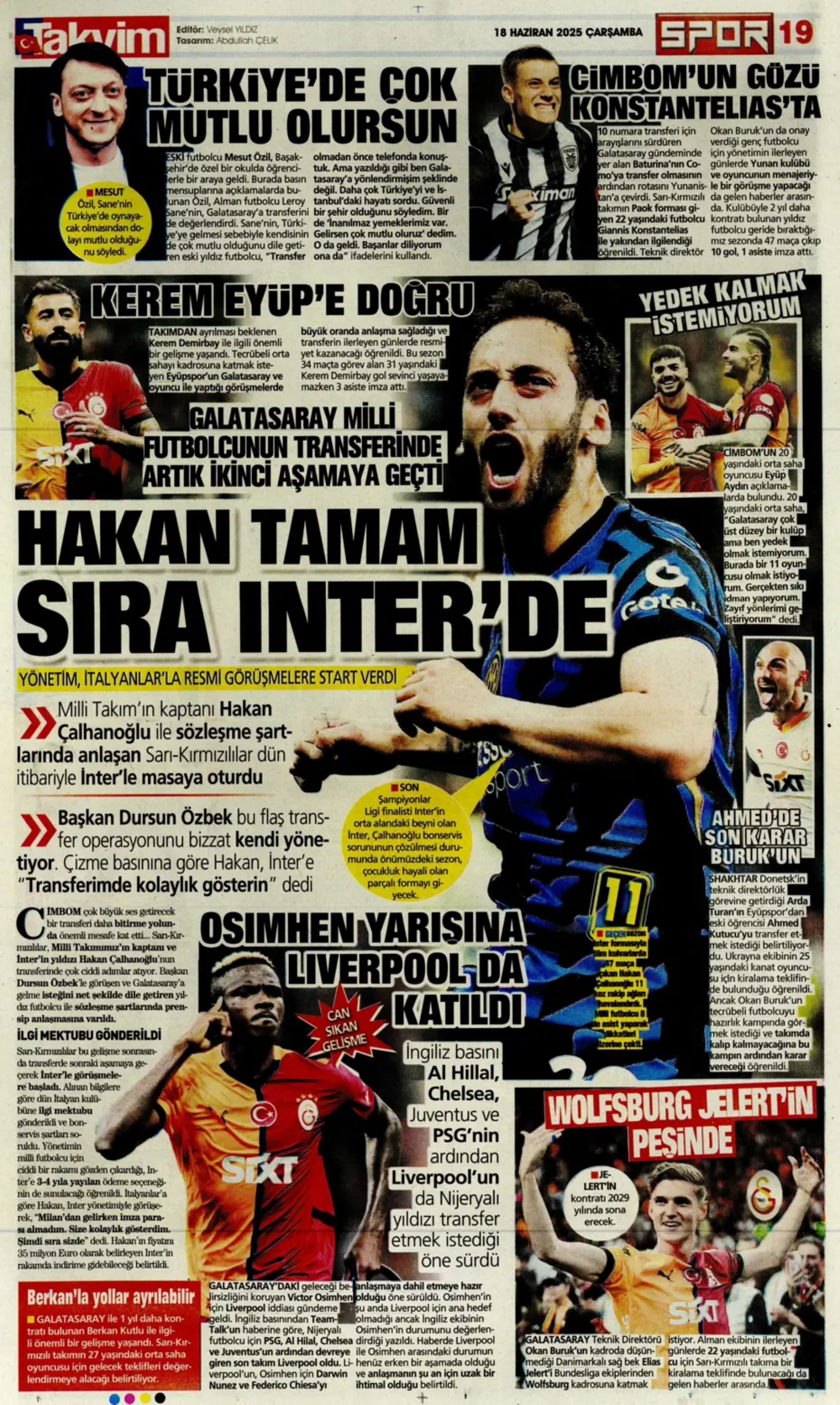 Sporda günün manşetleri... Transferde büyük derbi, Osimhen imzayı atıyor: O isimler istifalarını verdi