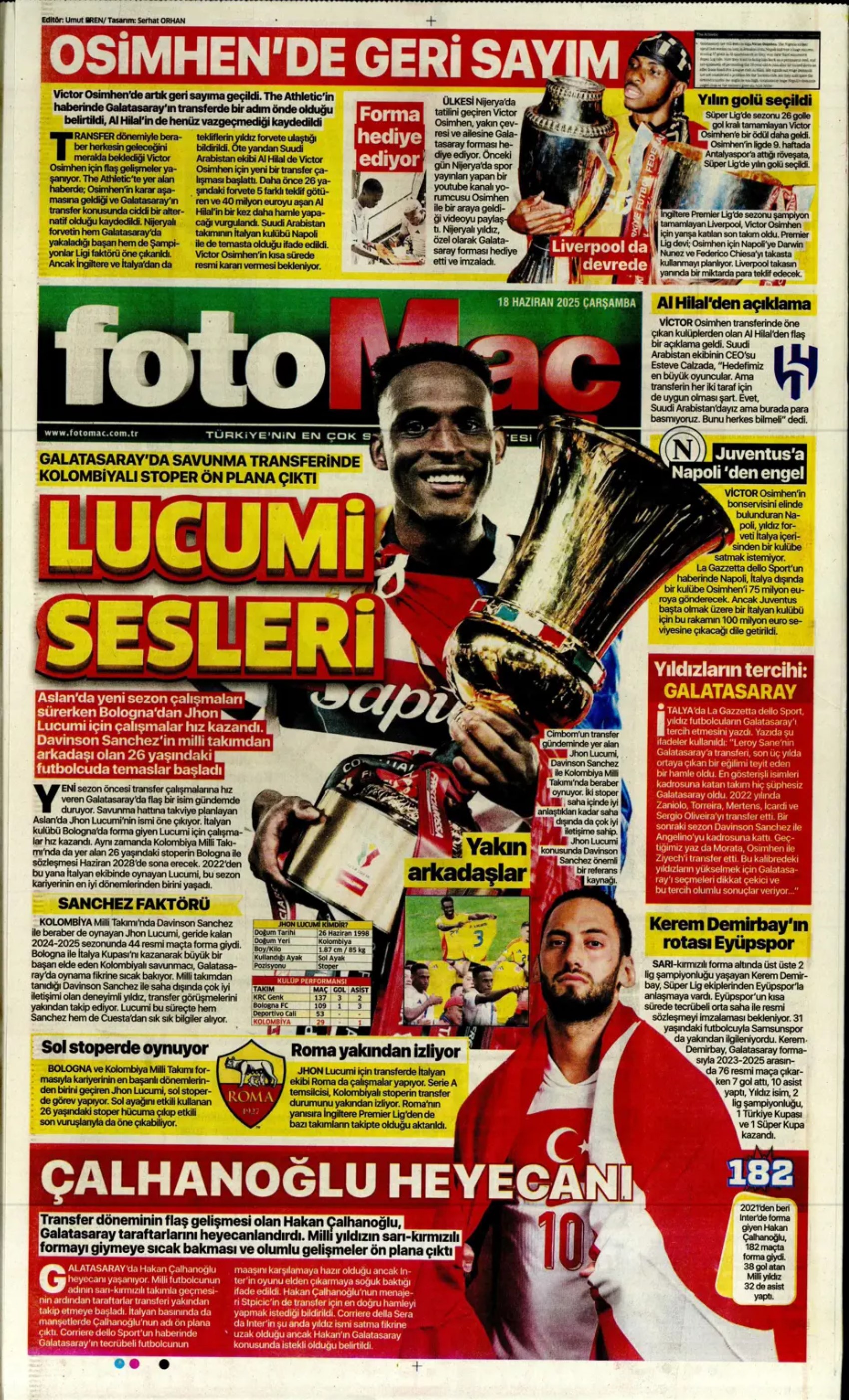 Sporda günün manşetleri... Transferde büyük derbi, Osimhen imzayı atıyor: O isimler istifalarını verdi