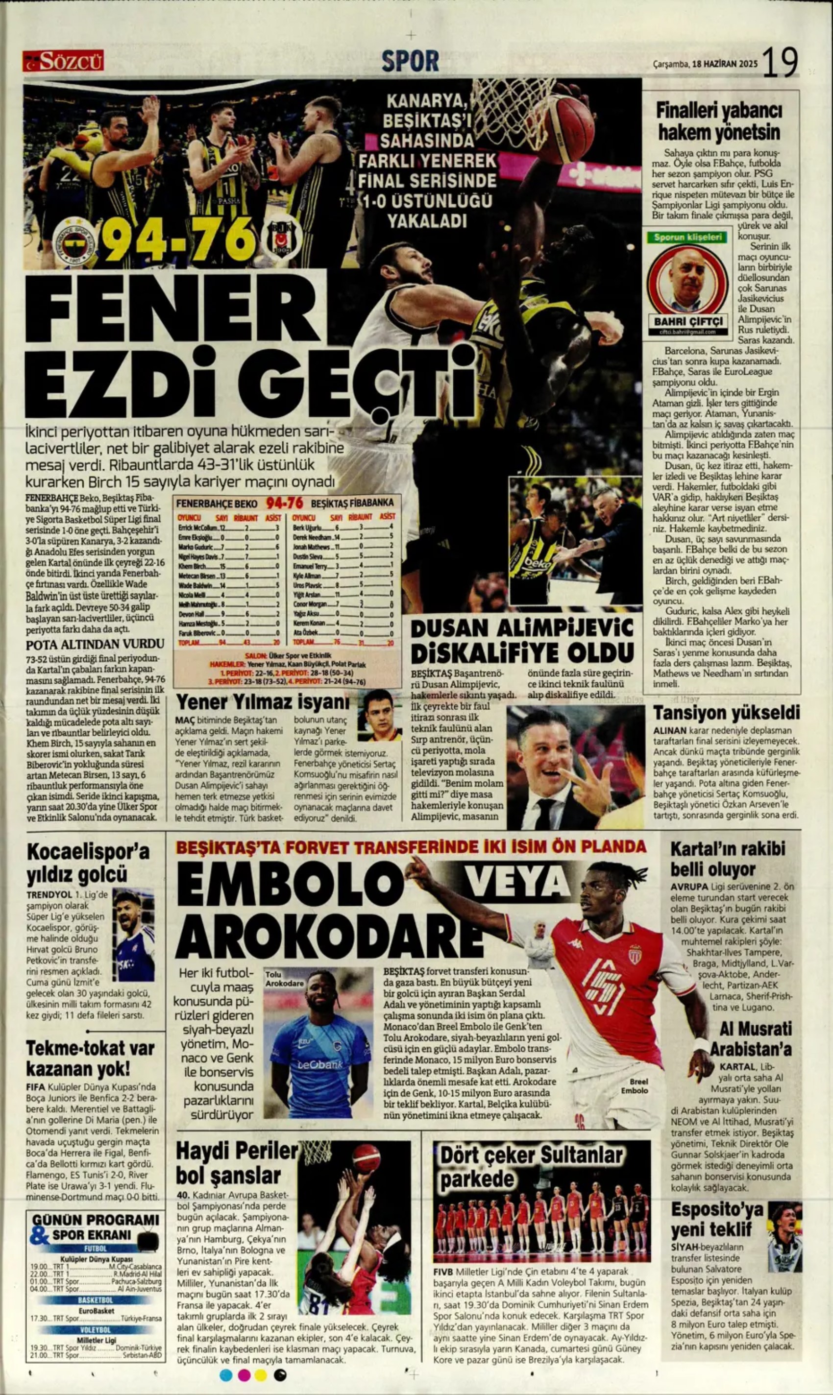 Sporda günün manşetleri... Transferde büyük derbi, Osimhen imzayı atıyor: O isimler istifalarını verdi