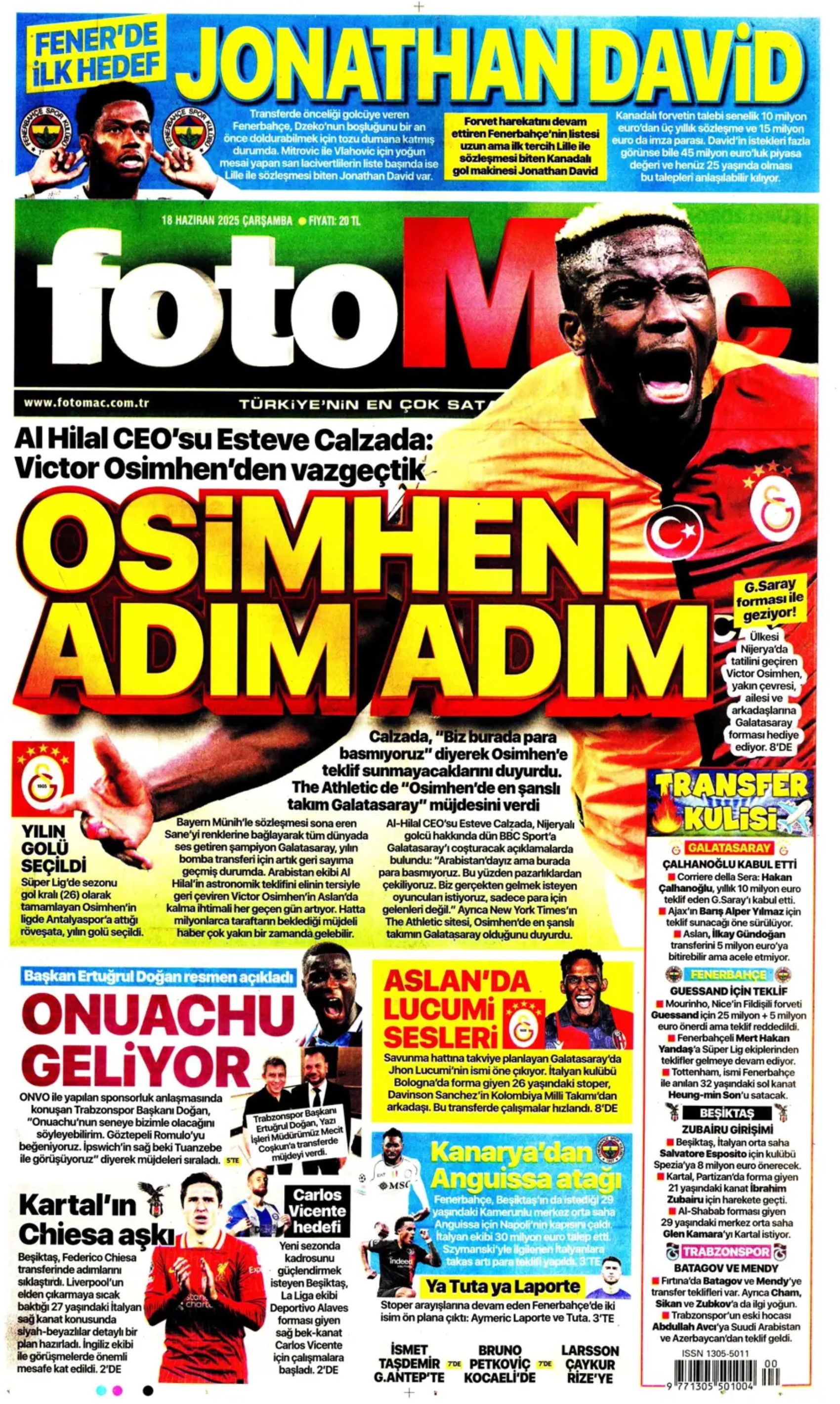 Sporda günün manşetleri... Transferde büyük derbi, Osimhen imzayı atıyor: O isimler istifalarını verdi