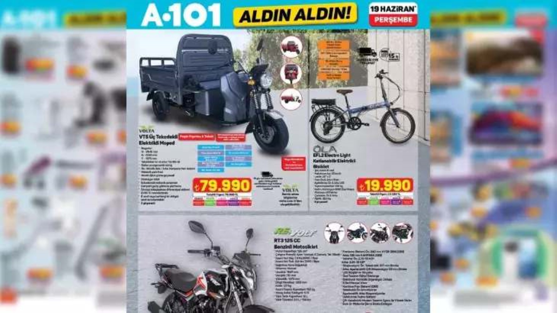 A101 Aktüel 19 Haziran Perşembe kataloğu yayımlandı! Bu hafta A101 marketlere neler geliyor? Hangi ürünler indirimde?