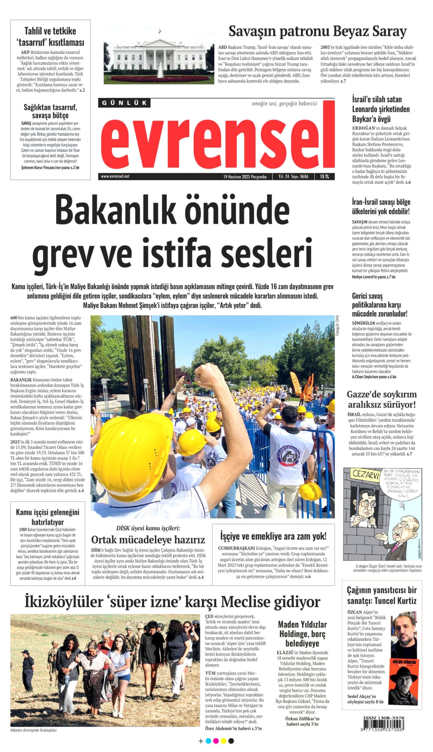 19 Haziran 2025 gazete manşetleri