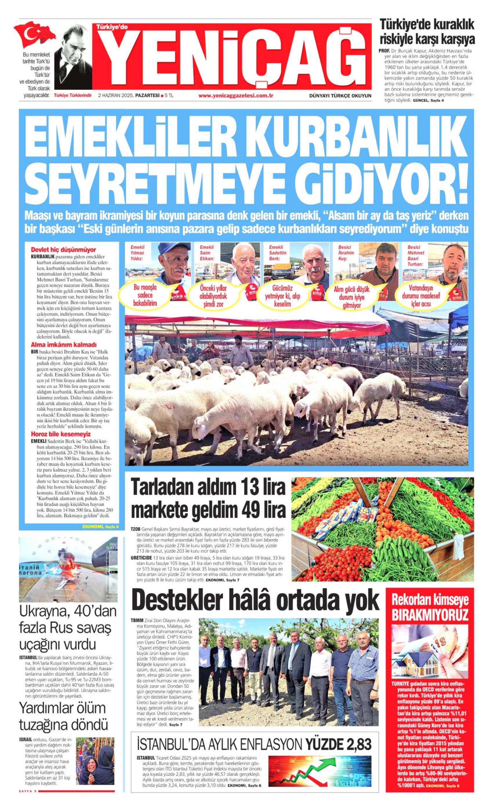 2 Haziran 2025 gazete manşetleri