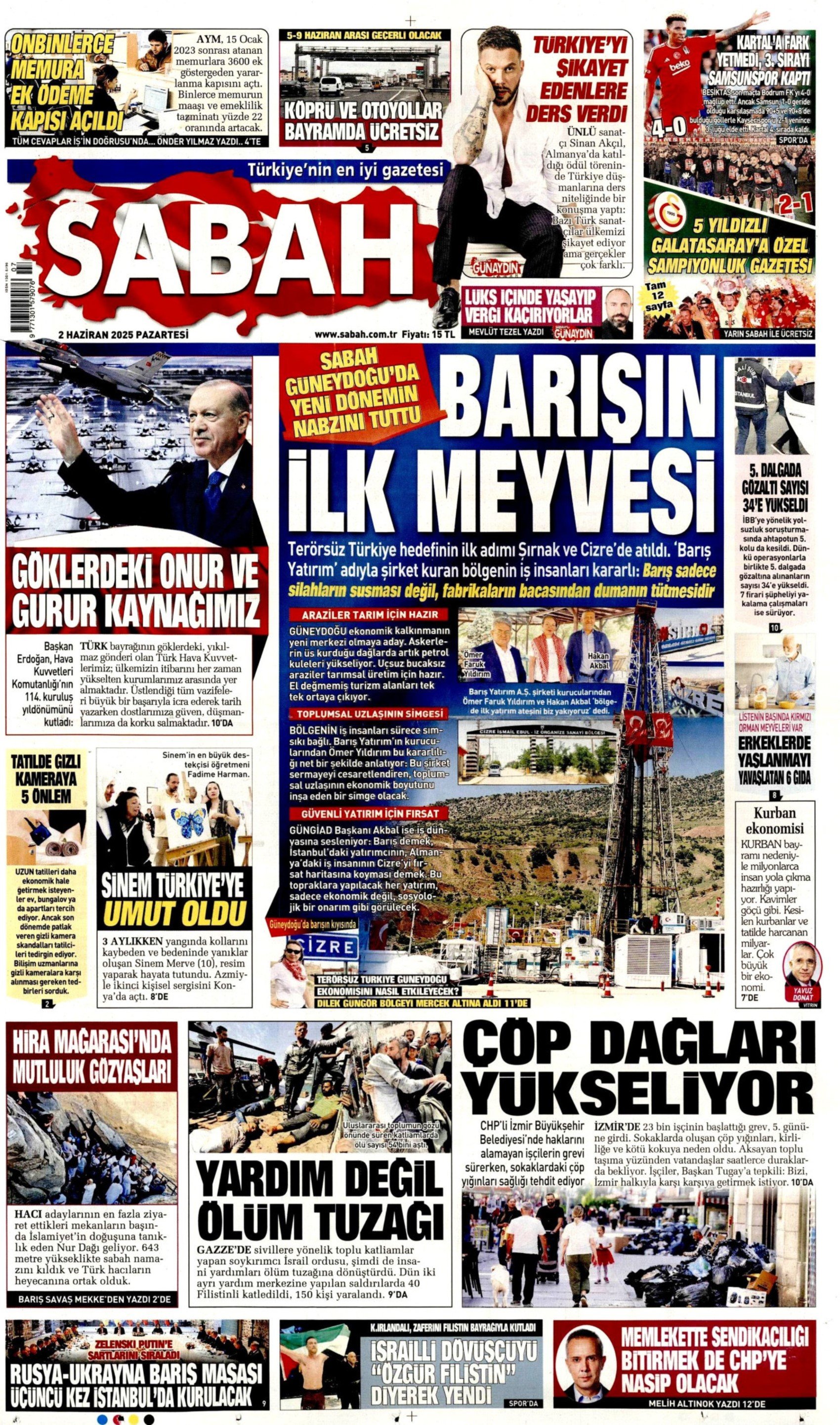 2 Haziran 2025 gazete manşetleri