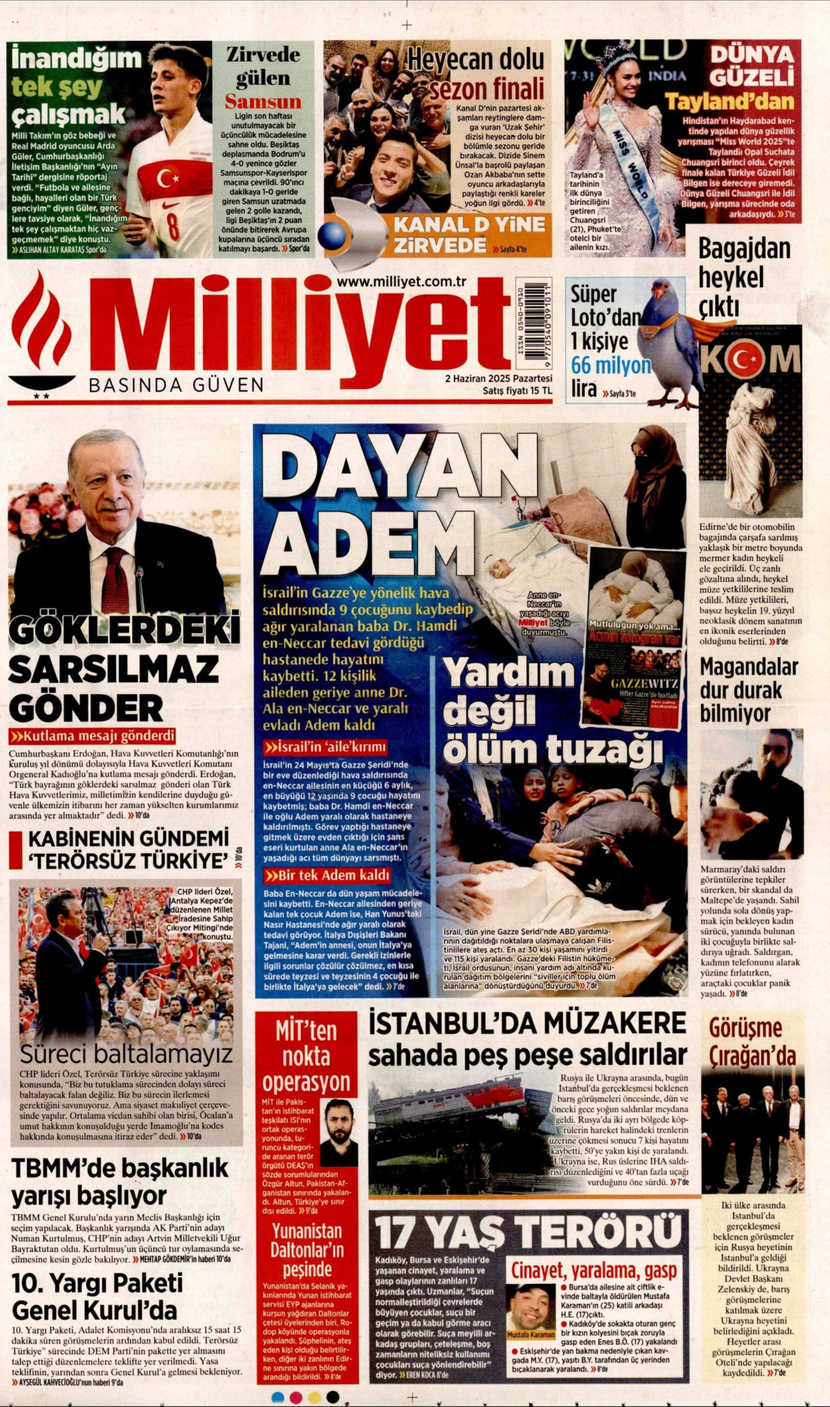 2 Haziran 2025 gazete manşetleri
