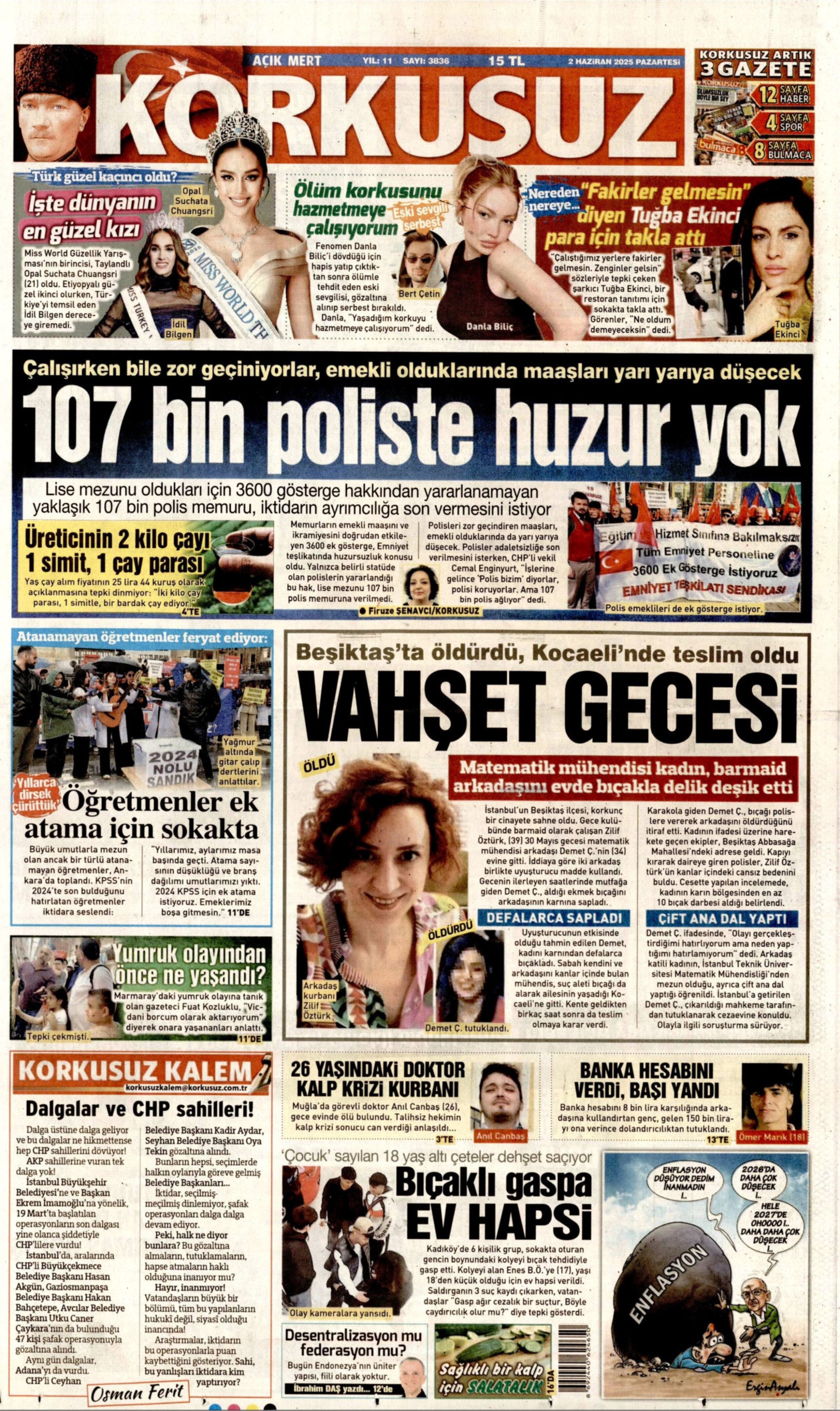2 Haziran 2025 gazete manşetleri