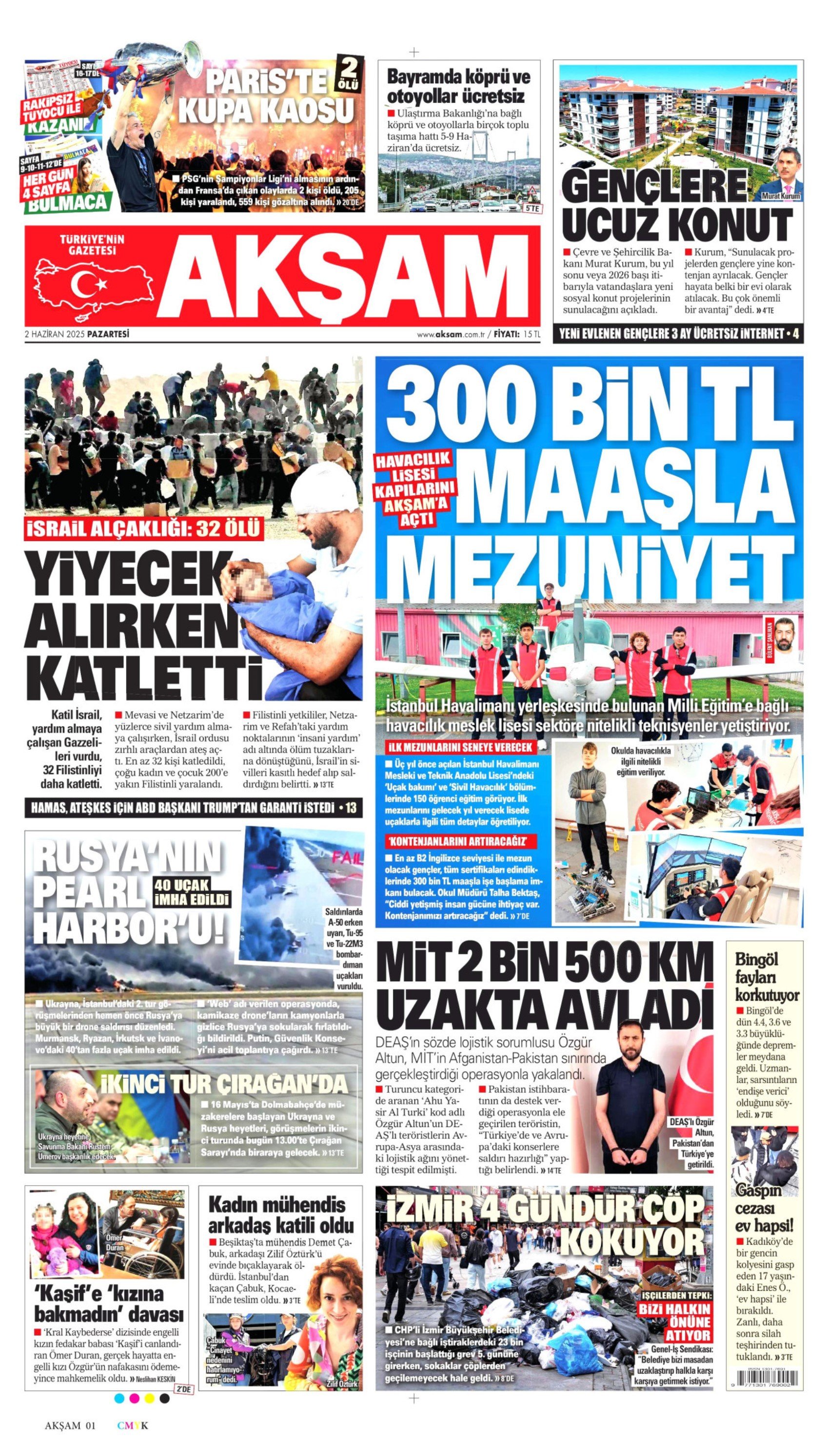 2 Haziran 2025 gazete manşetleri