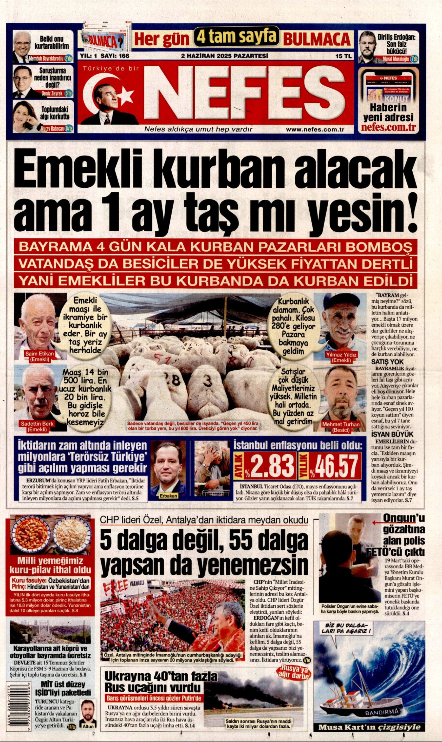 2 Haziran 2025 gazete manşetleri