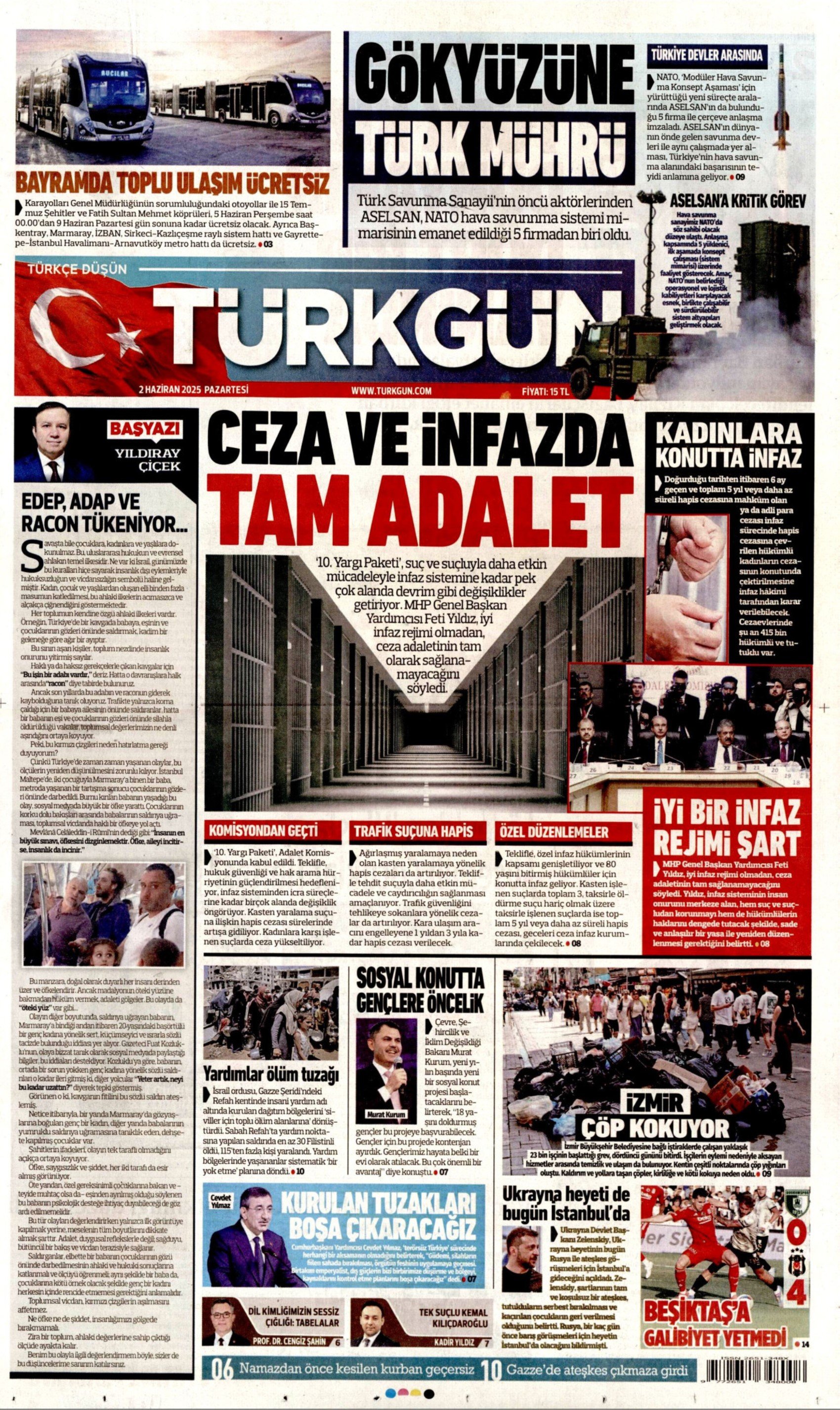 2 Haziran 2025 gazete manşetleri