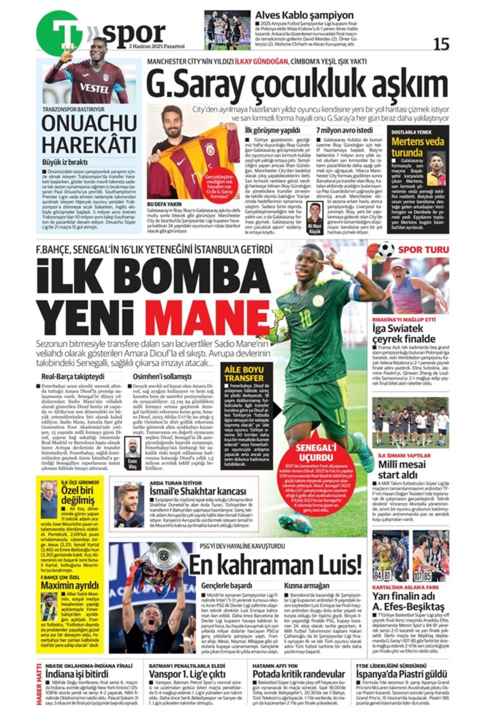 Sporda günün manşetleri: İtalyan basınından Osimhen iddiası: 'Galatasaray'ı unutmamak lazım'