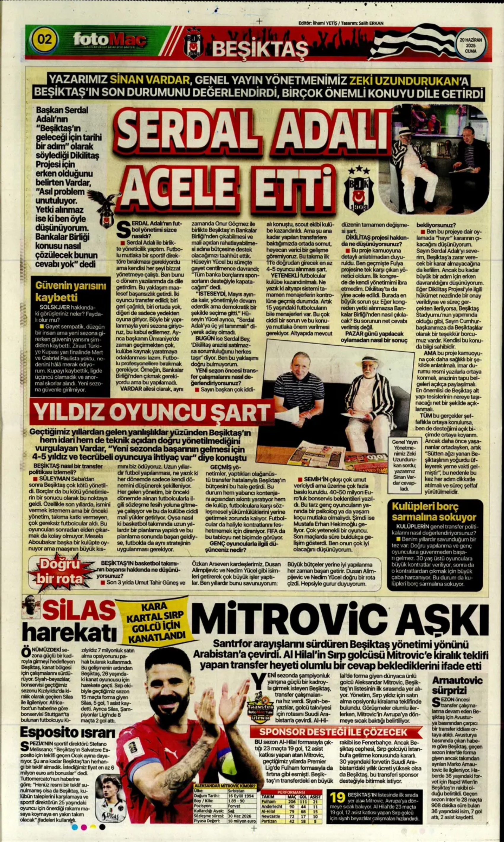 Sporda günün manşetleri... Transfer sorusunu yanıtladı: 'Osimhen'i bekliyoruz'