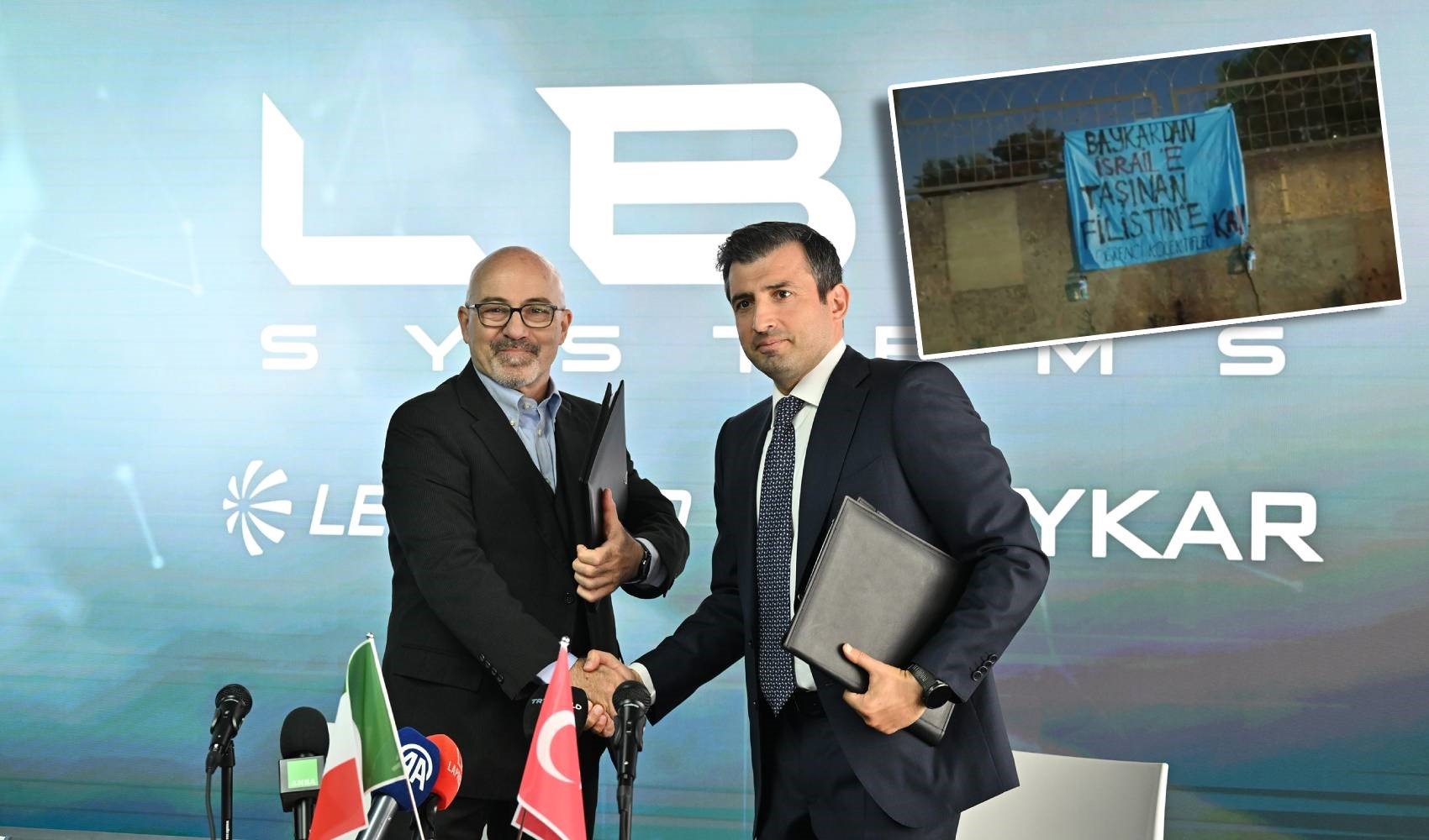 Baykar ve Leonardo ortaklığına tepki gösteren öğrenciler gözaltına alındı Baykar ve Leonardo ortaklığına tepki gösteren öğrenciler gözaltına alındı