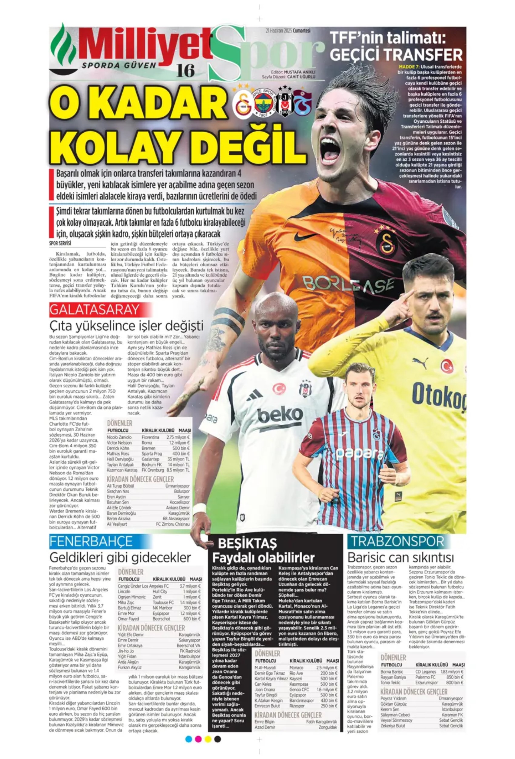 Sporda günün manşetleri... Hakan Çalhanoğlu masada, Osimhen'de karar haftası: Fenerbahçe Brezilyalı yıldızı renklerine katıyor