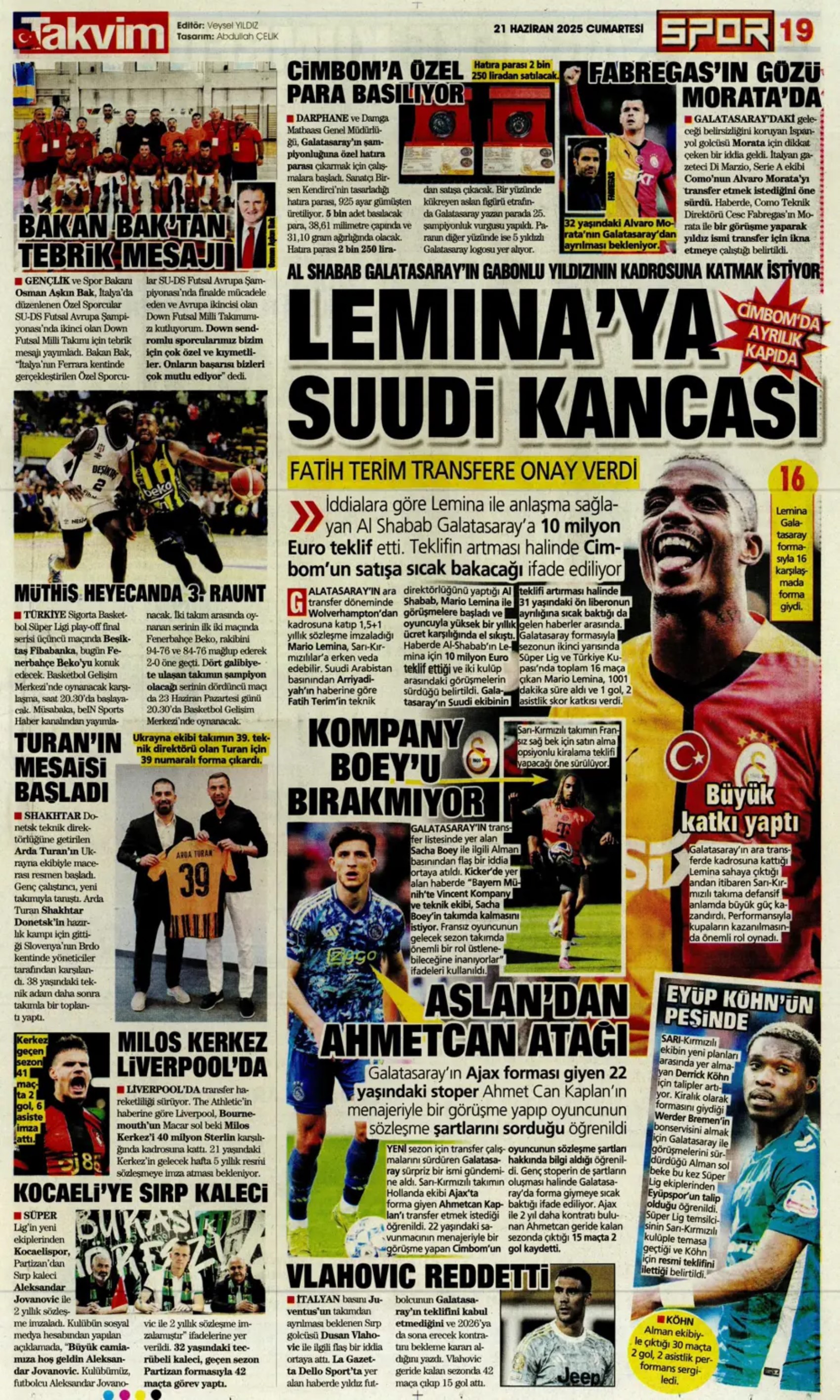 Sporda günün manşetleri... Hakan Çalhanoğlu masada, Osimhen'de karar haftası: Fenerbahçe Brezilyalı yıldızı renklerine katıyor