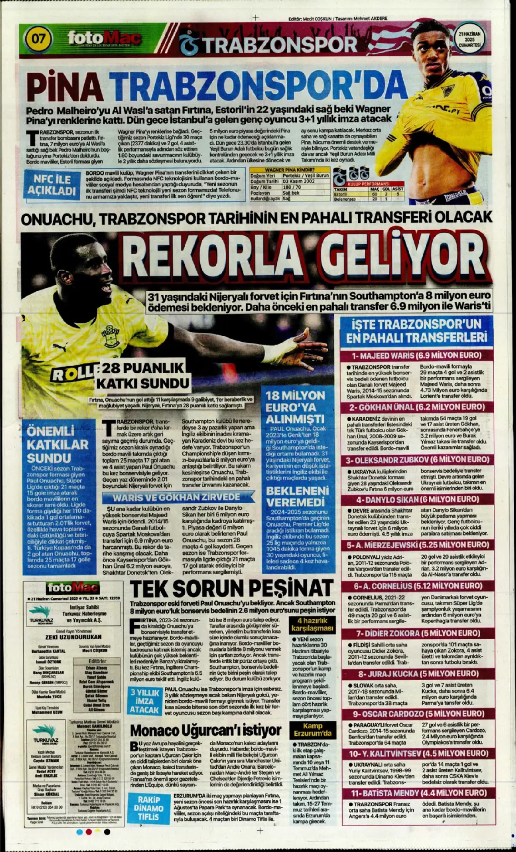 Sporda günün manşetleri... Hakan Çalhanoğlu masada, Osimhen'de karar haftası: Fenerbahçe Brezilyalı yıldızı renklerine katıyor