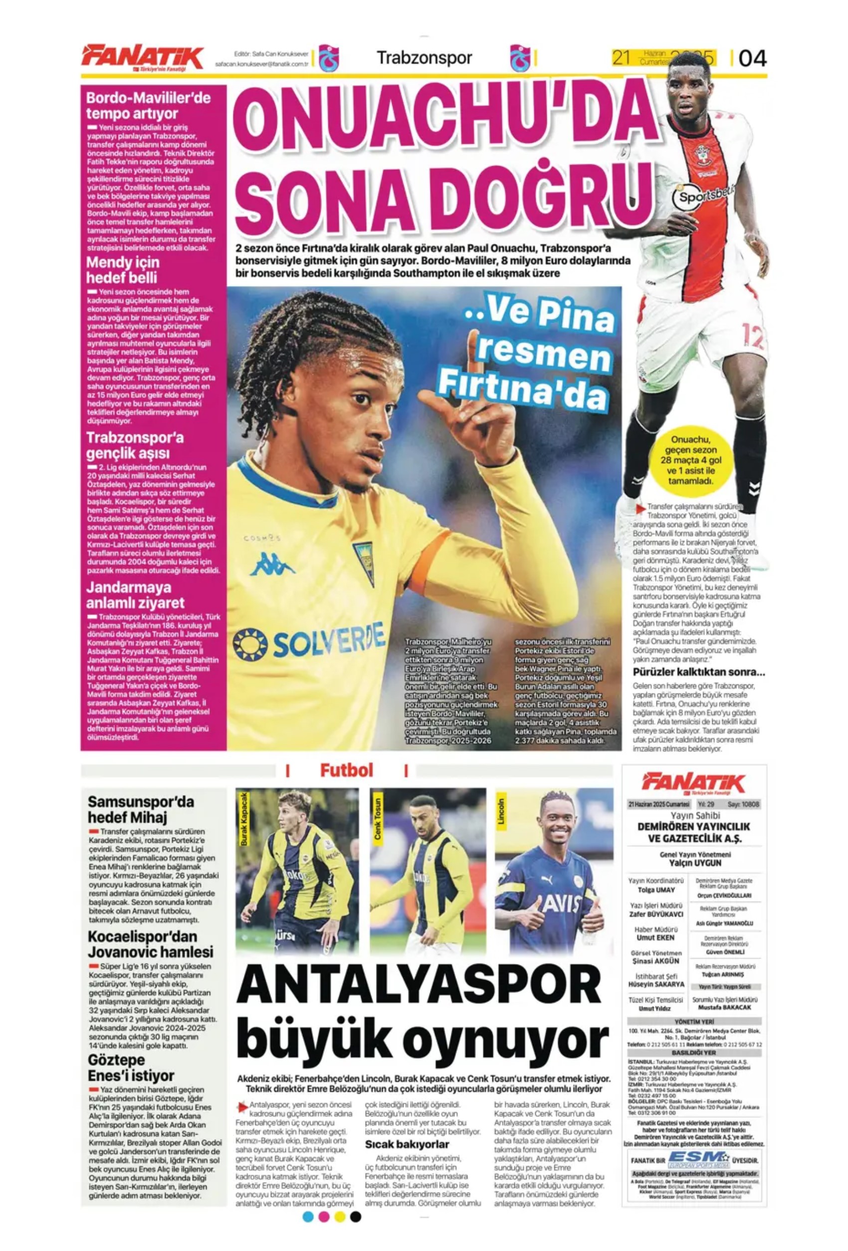 Sporda günün manşetleri... Hakan Çalhanoğlu masada, Osimhen'de karar haftası: Fenerbahçe Brezilyalı yıldızı renklerine katıyor