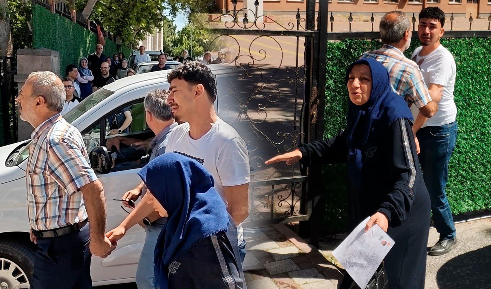 Sınava geç kalan öğrenci ağladı, ailesi gazetecilere öfkelendi!