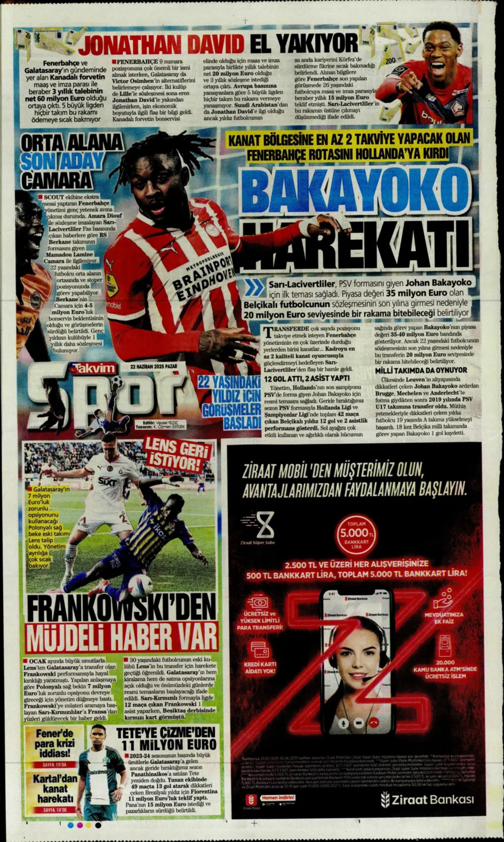 Sporda günün manşetleri... Galatasaray'da ilgileniyordu: Fenerbahçe Jonathan David bombasını patlatıyor! İlkay'da sona doğru