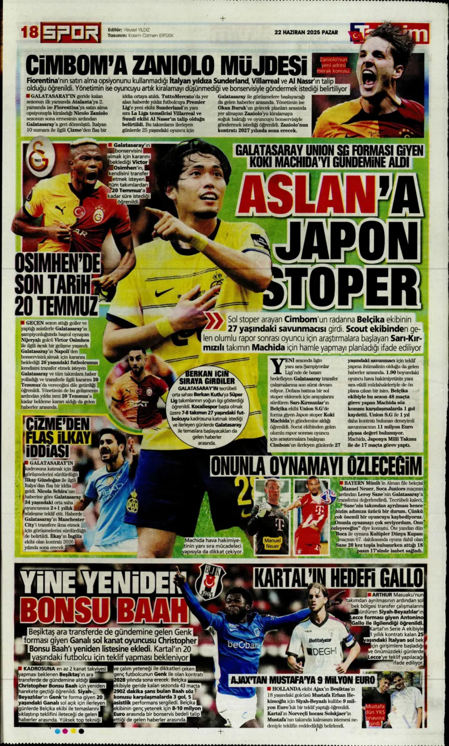 Sporda günün manşetleri... Galatasaray'da ilgileniyordu: Fenerbahçe Jonathan David bombasını patlatıyor! İlkay'da sona doğru