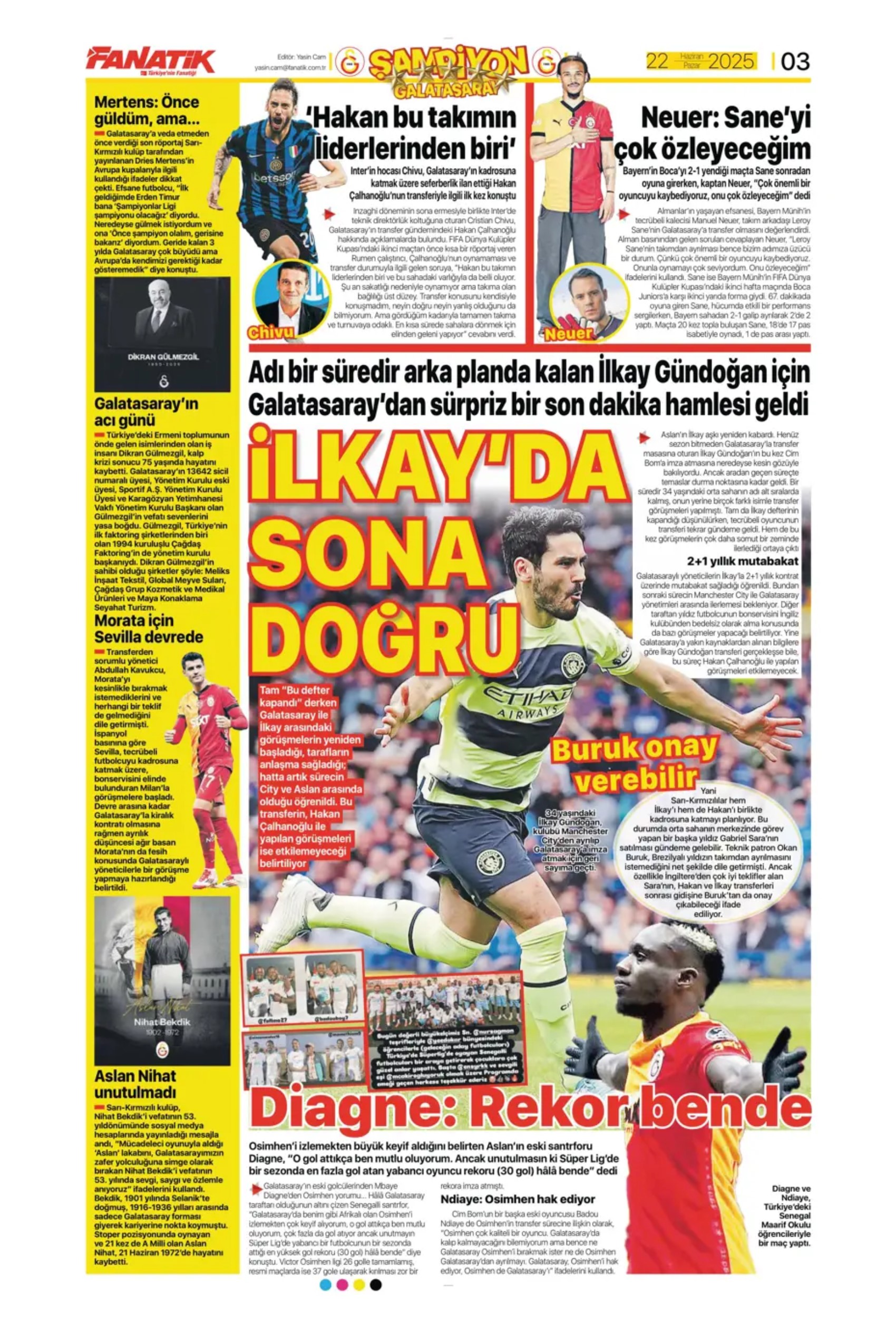 Sporda günün manşetleri... Galatasaray'da ilgileniyordu: Fenerbahçe Jonathan David bombasını patlatıyor! İlkay'da sona doğru