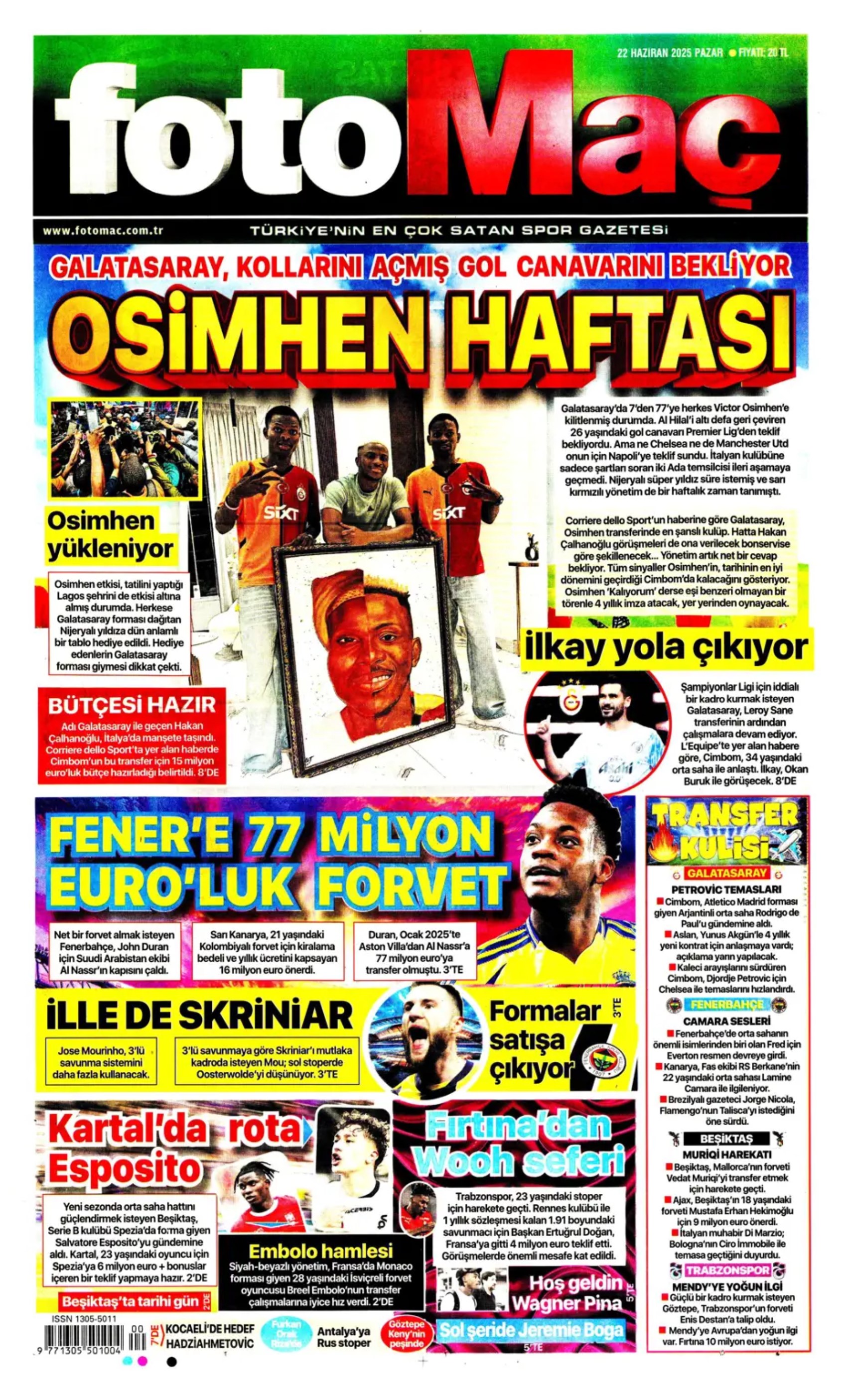 Sporda günün manşetleri... Galatasaray'da ilgileniyordu: Fenerbahçe Jonathan David bombasını patlatıyor! İlkay'da sona doğru