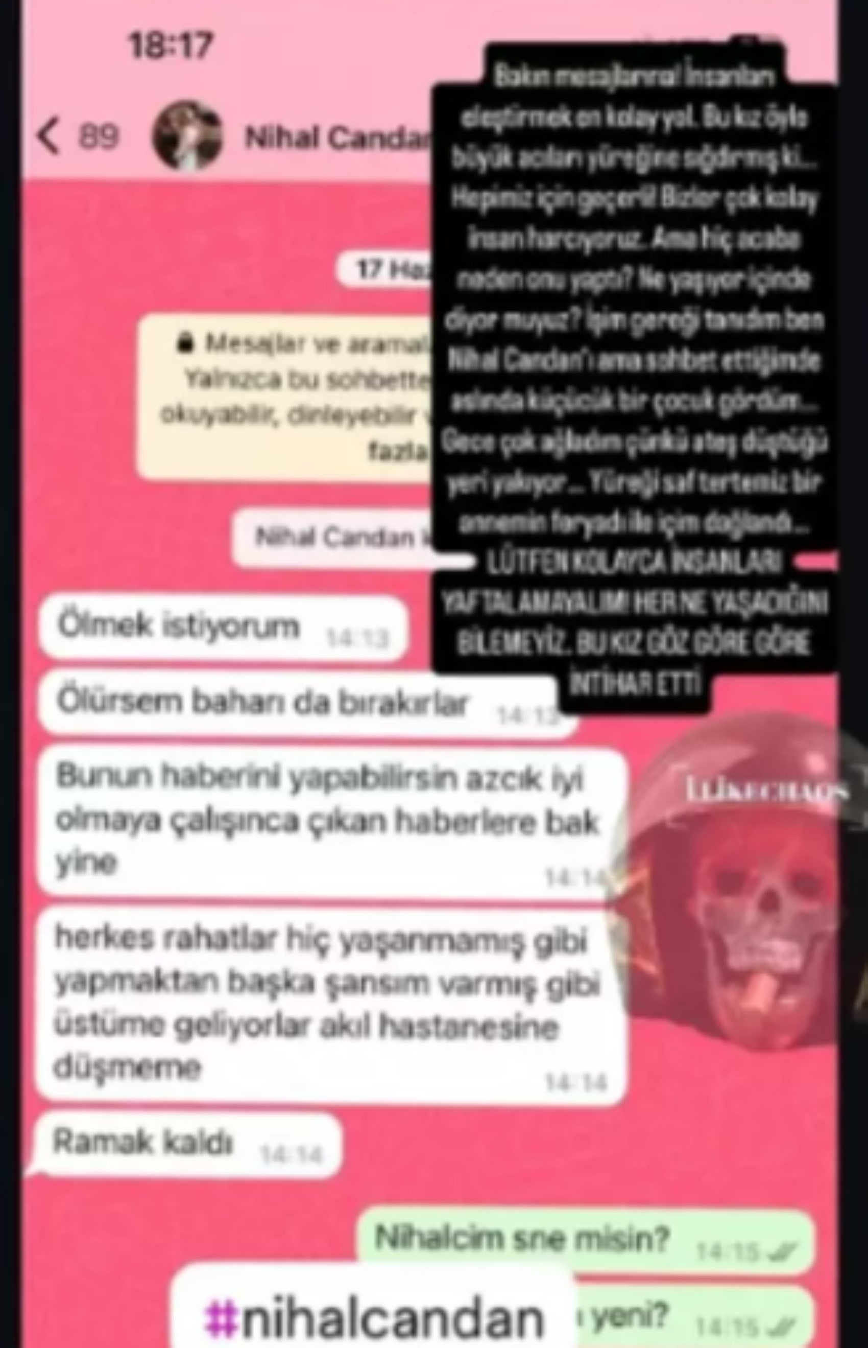 Nihal Candan'ın son mesajları ortaya çıktı! 'Belki Bahar'ı da bırakırlar...'