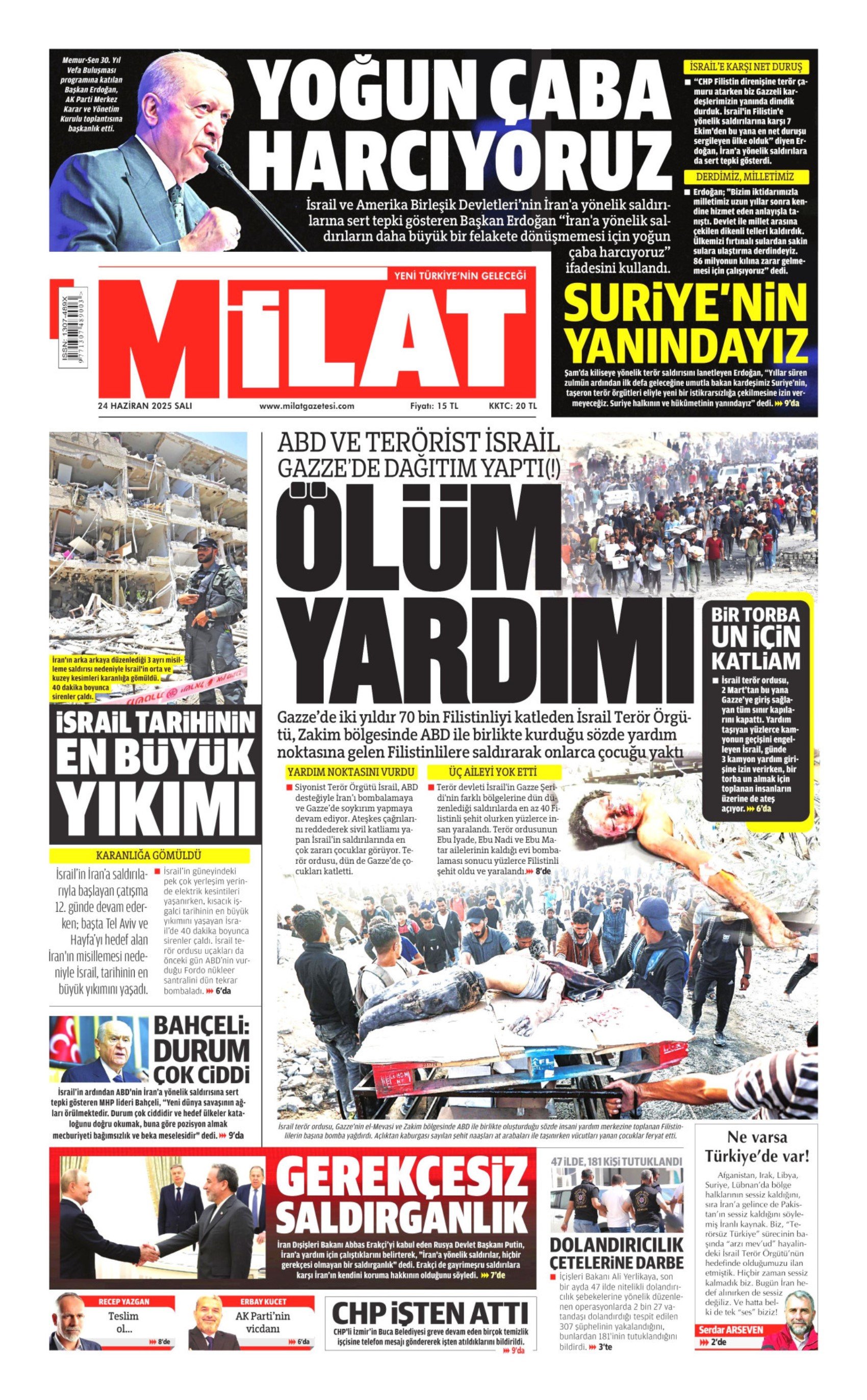 24 Haziran 2025 gazete manşetleri... Orta Doğu'da tansiyon yüksek: 'Kuşatılıyoruz'