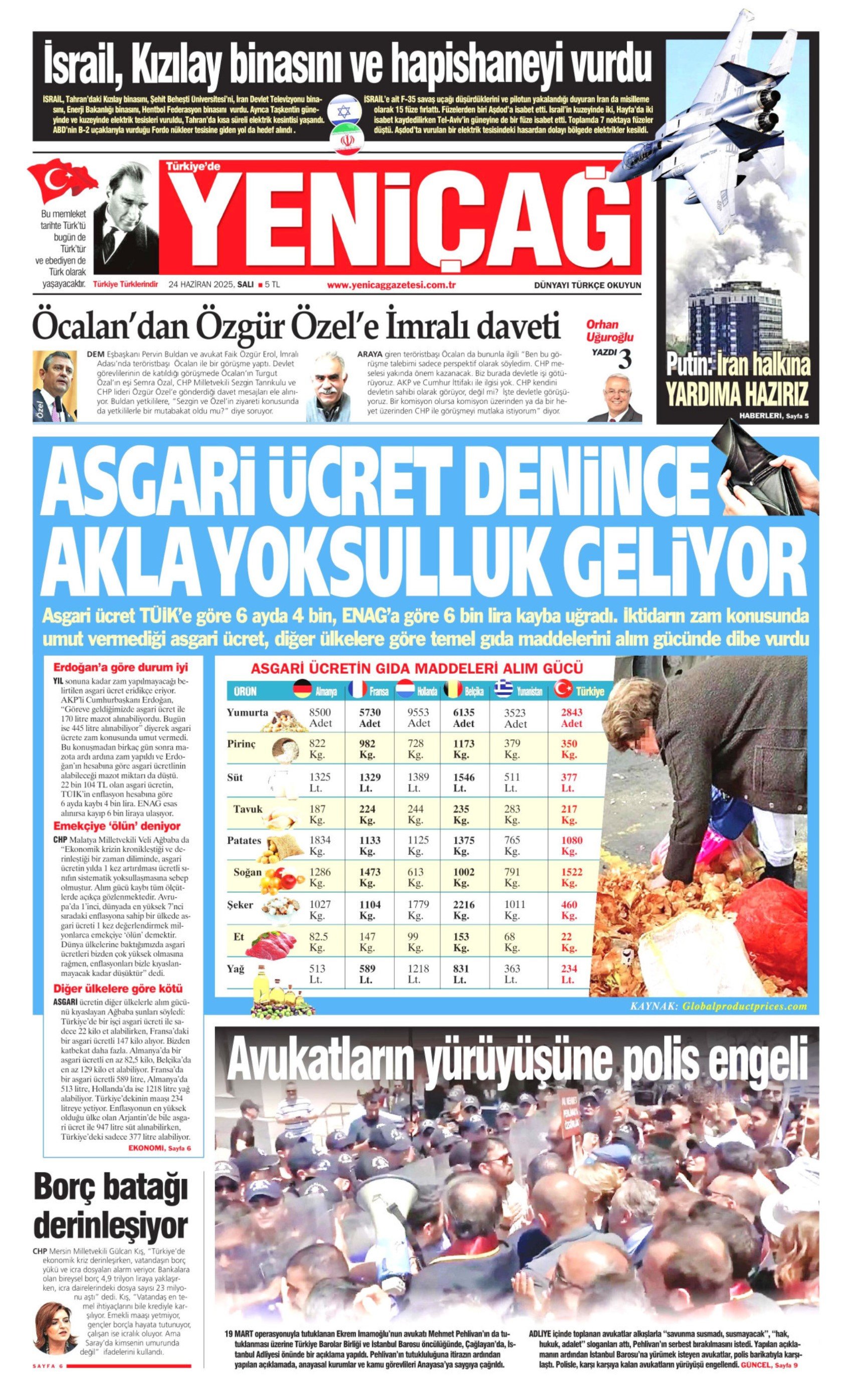 24 Haziran 2025 gazete manşetleri... Orta Doğu'da tansiyon yüksek: 'Kuşatılıyoruz'