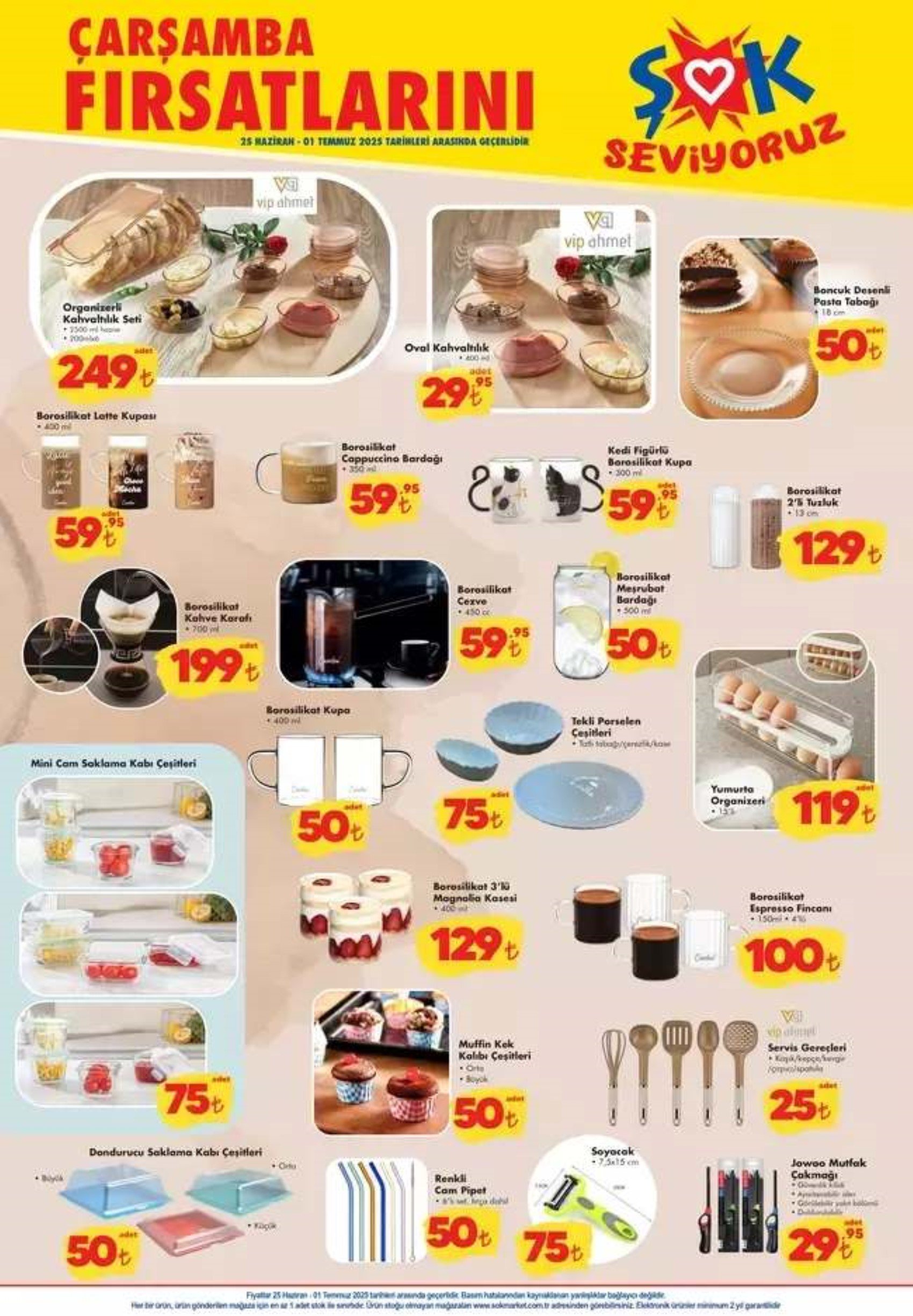 ŞOK market 25 Haziran Çarşamba aktüel kataloğu yayımlandı! Bu hafta ŞOK marketlere neler geliyor? Hangi ürünler indirimde?