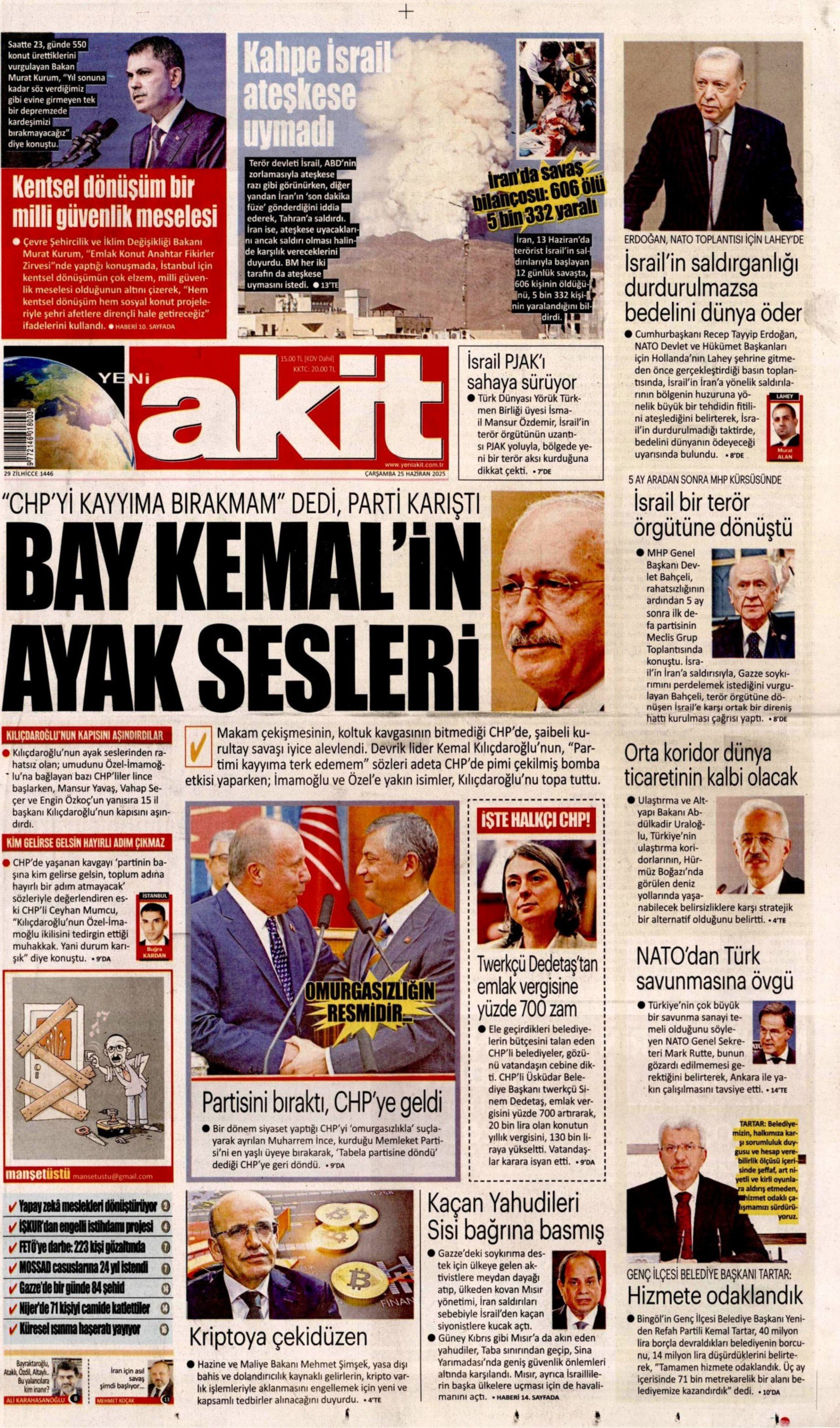 Kemal Kılıçdaroğlu, yandaş medyanın manşetlerini süsledi: Karikatürlü destek!