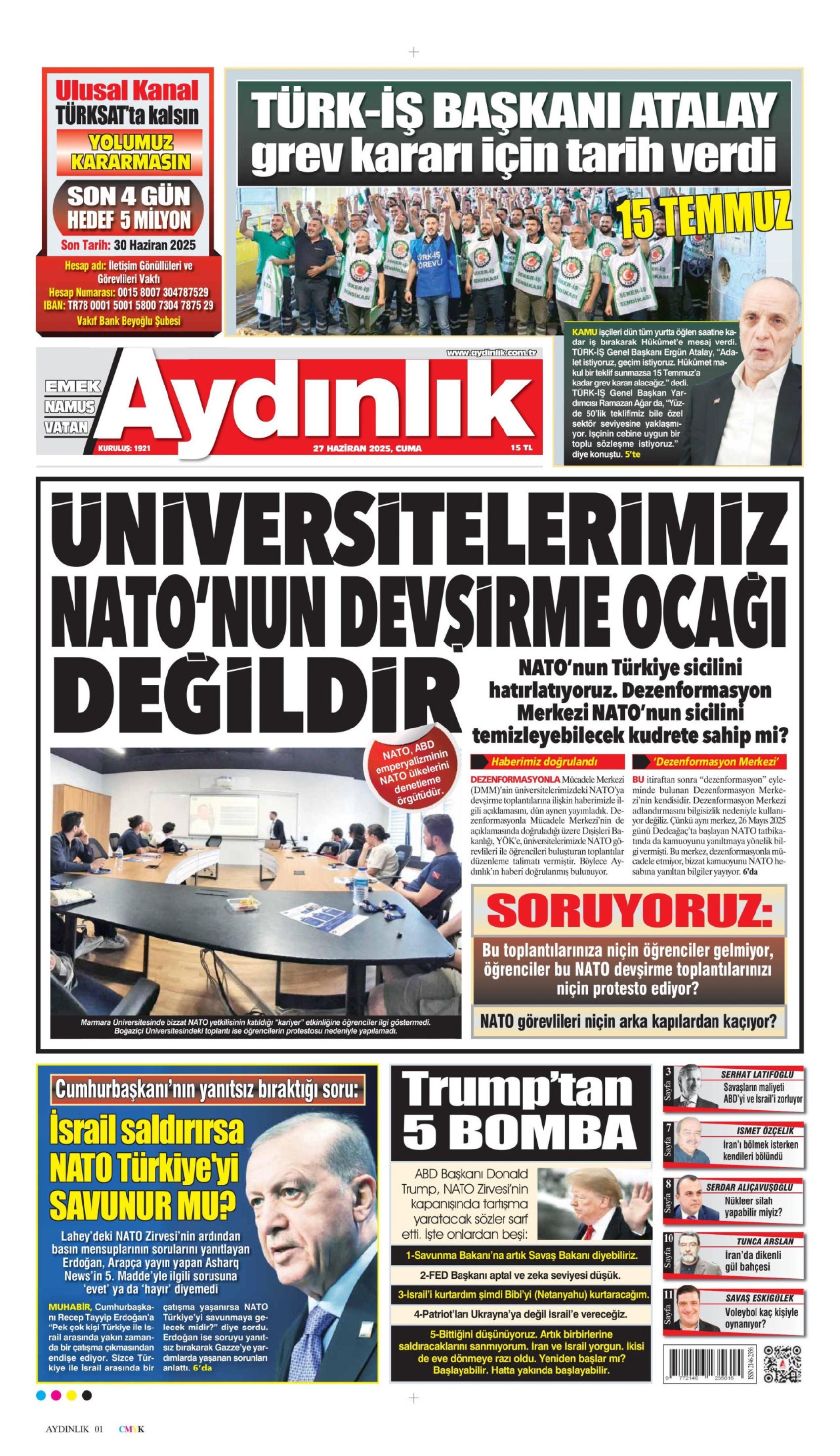 Gazete manşetleri: Sadece Kurultay değil, CHP topyekün hedefte